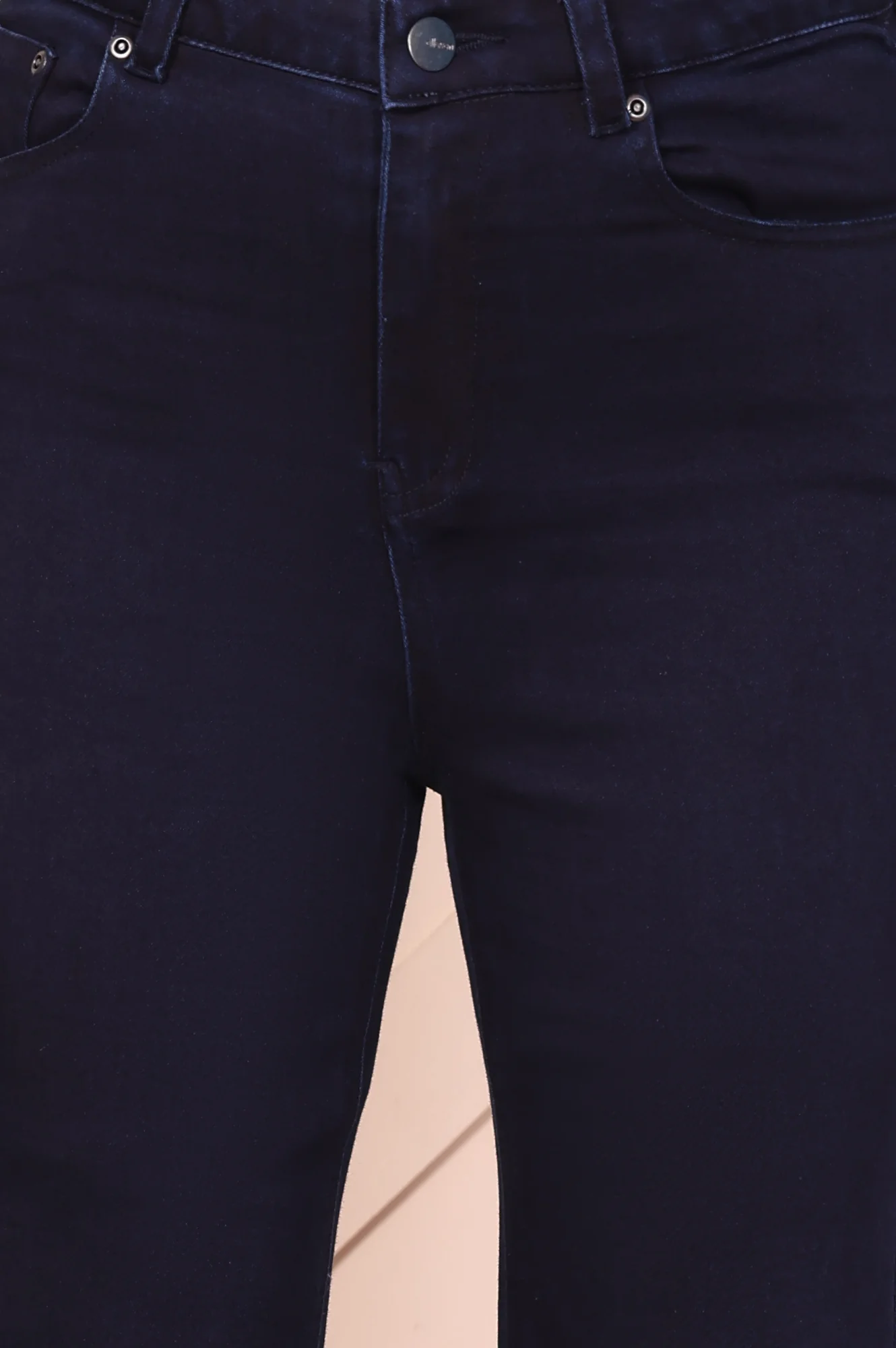 Elleven Women's Navy Blue Denim Lycra High Rise Flared Jeans - Image 6
