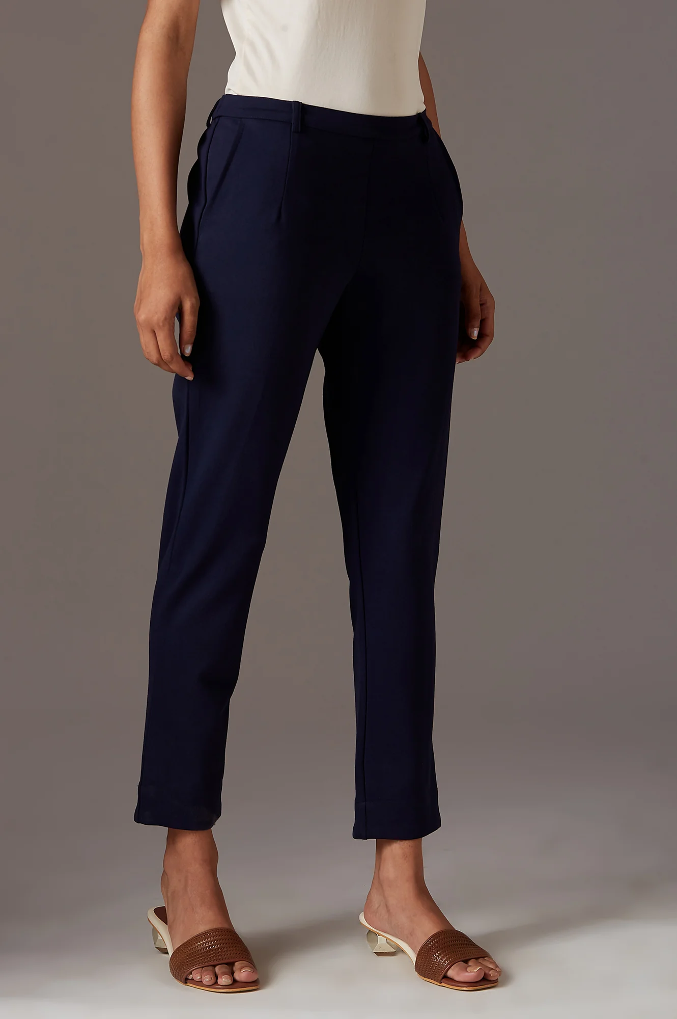 Navy Blue Slim Pants - Image 4