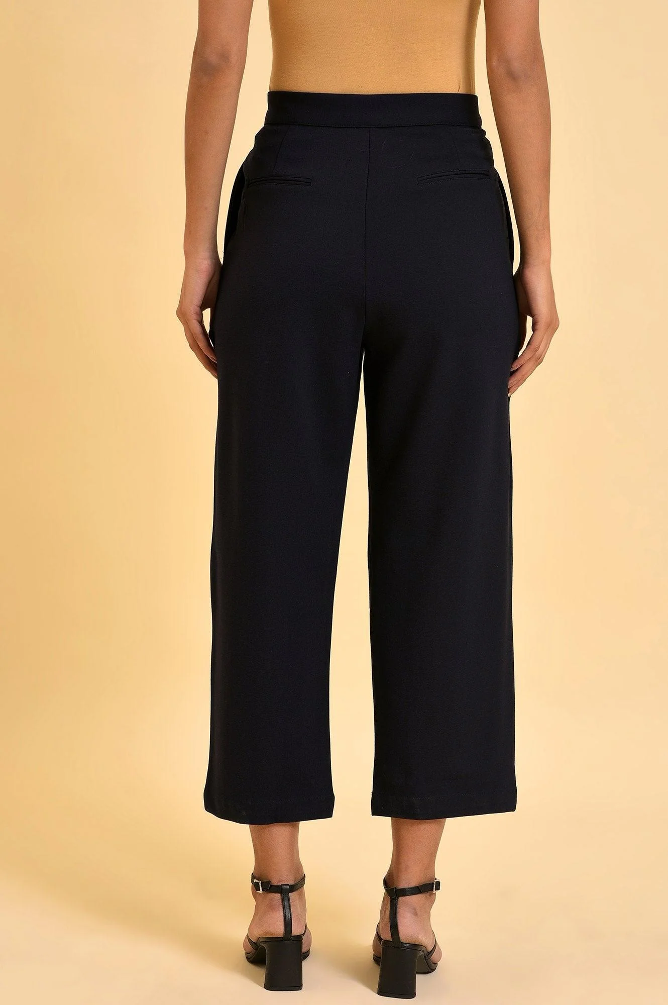 Navy Blue Straight Fit Trouser Pants - Image 2