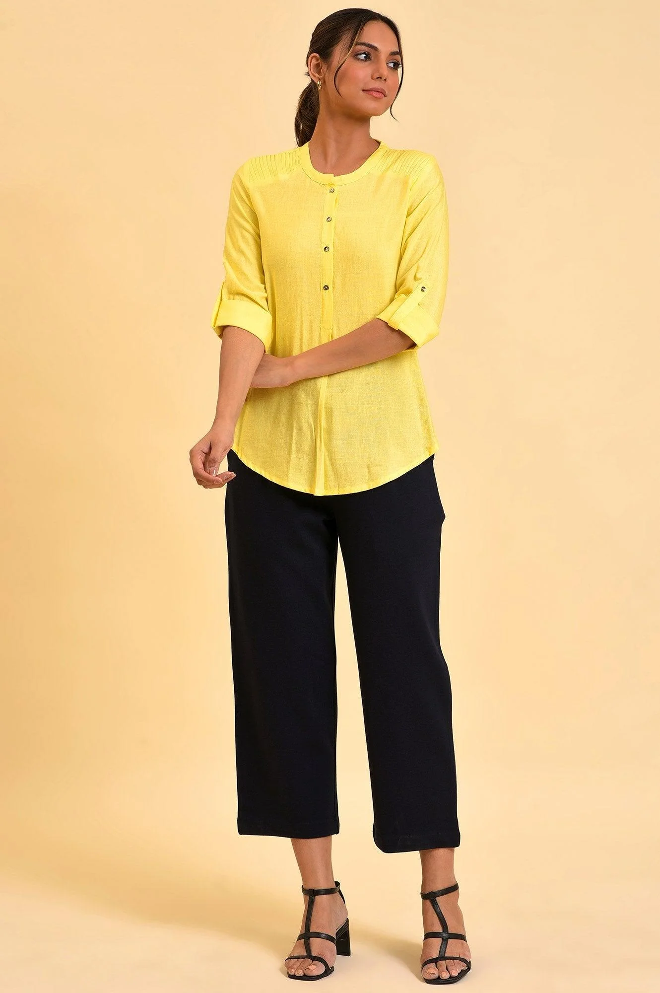 Navy Blue Straight Fit Trouser Pants - Image 5