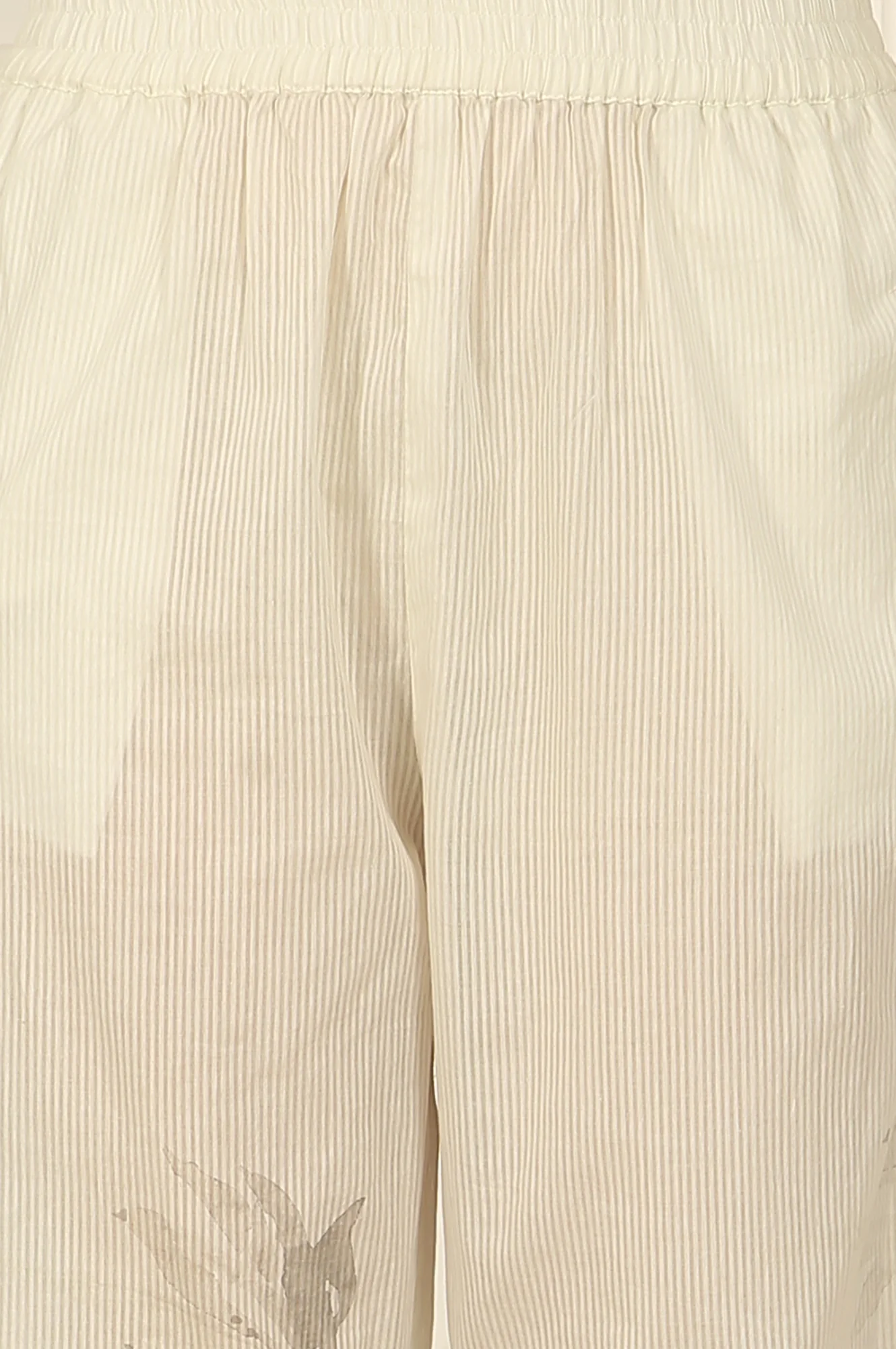 White and Red Printed Cotton Lurex Kurta, Pants and Dupatta Set - Image 6