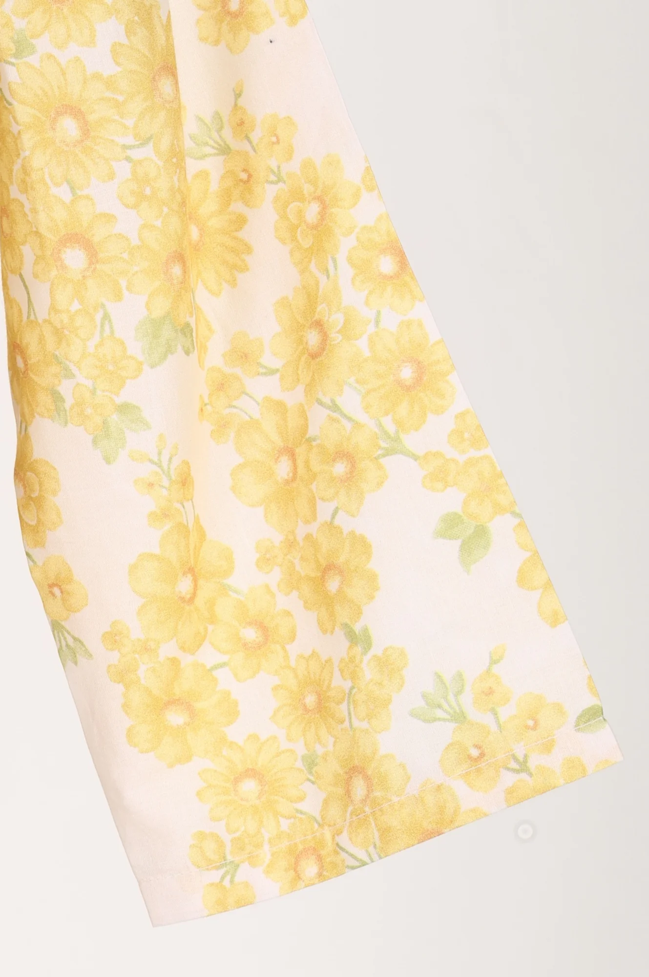Off White Floral Printed Pure Cotton A-line Kurta - Image 7