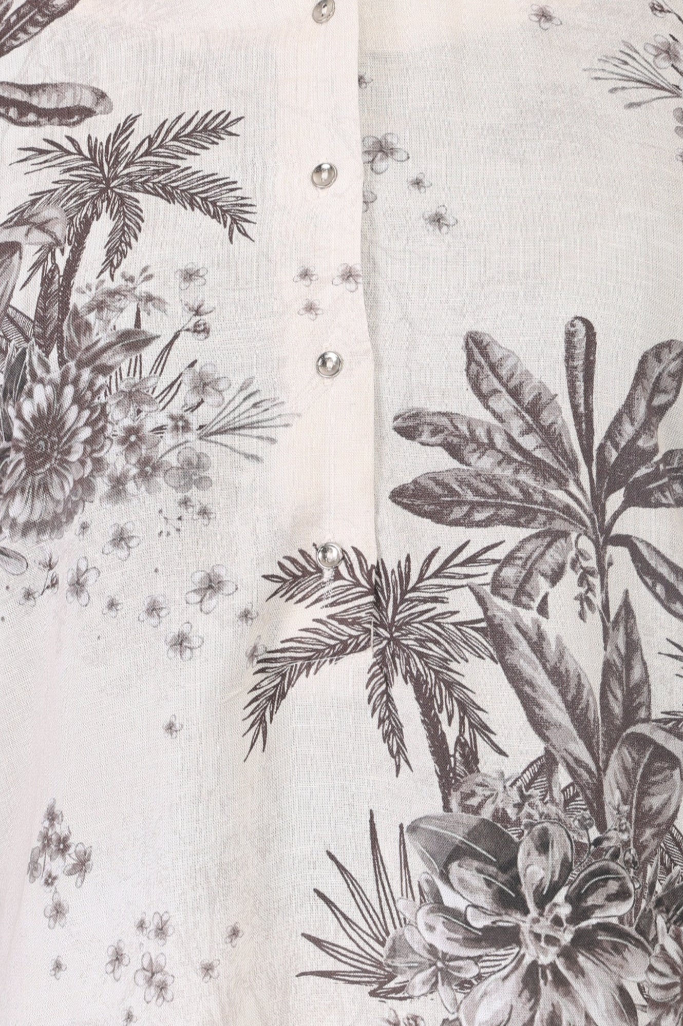 Off White Tropical Floral Printed Rayon Straight Kurta with Pants Co-ord Set - Image 2