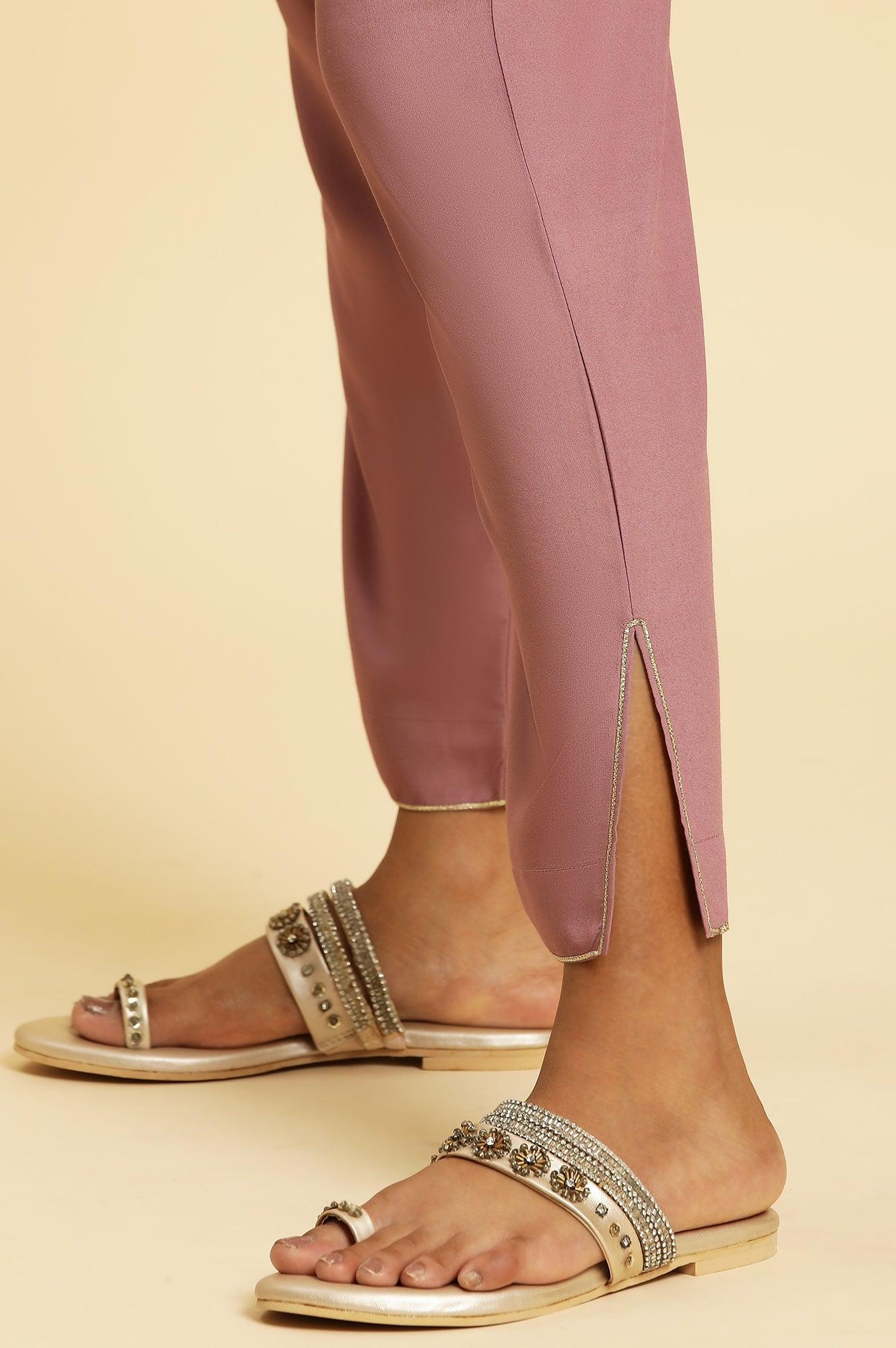 Orchid Pink Embellished Kurta, Pants And Jacquard Dupatta Set - Image 11