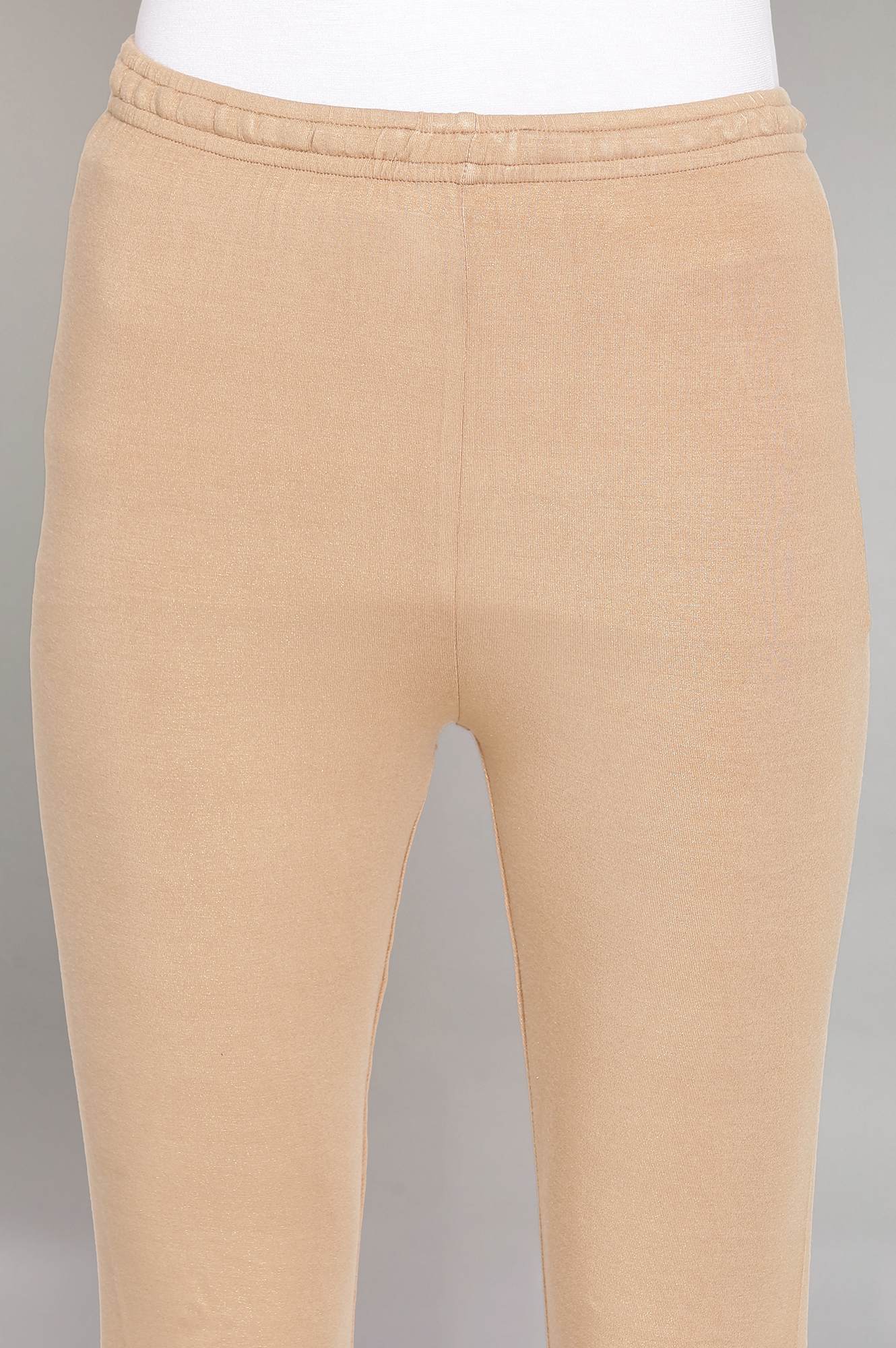 Pale Beige Knitted Churidar - Image 6