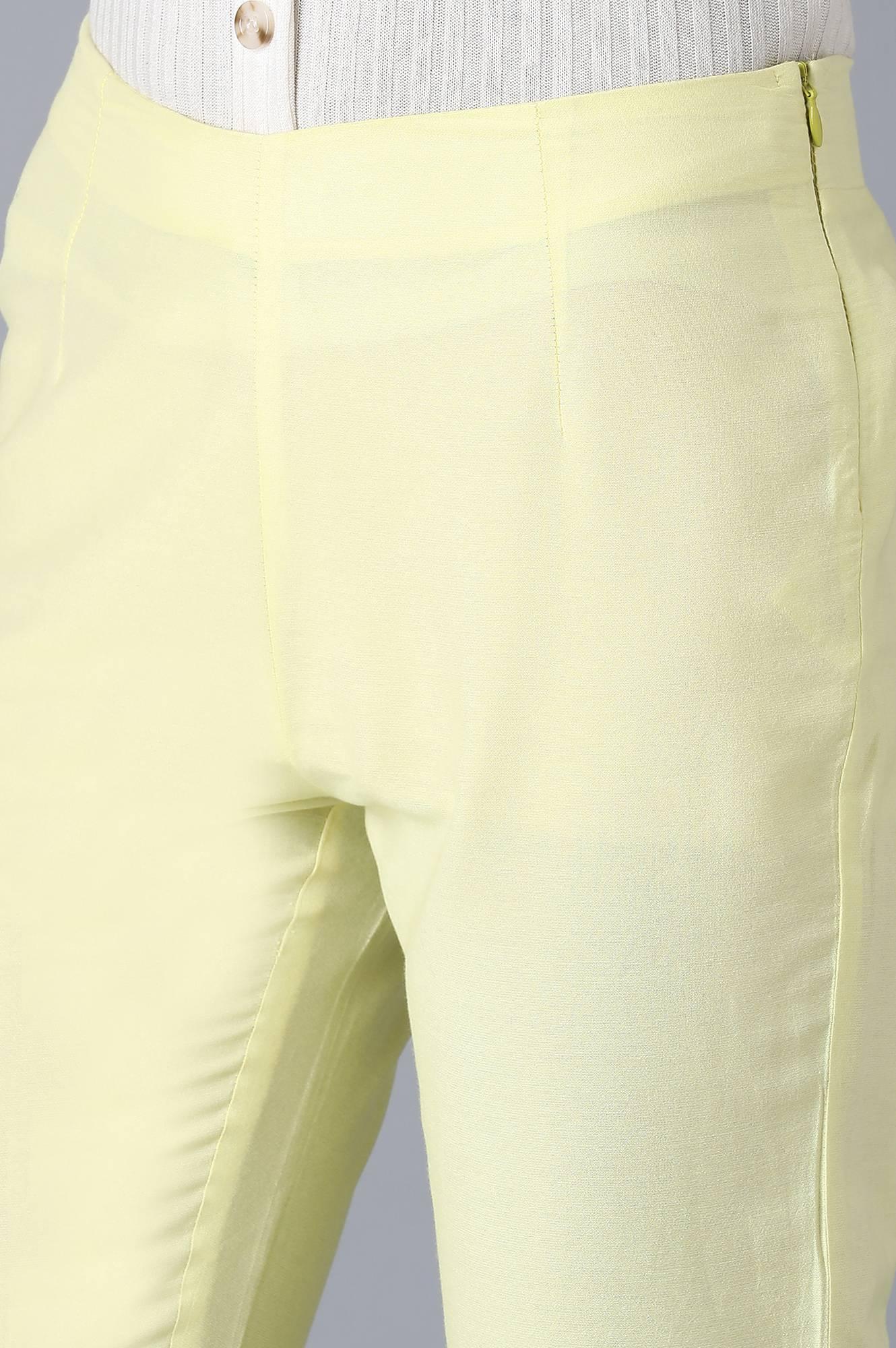 Pale Yellow Slim Pants - Image 6