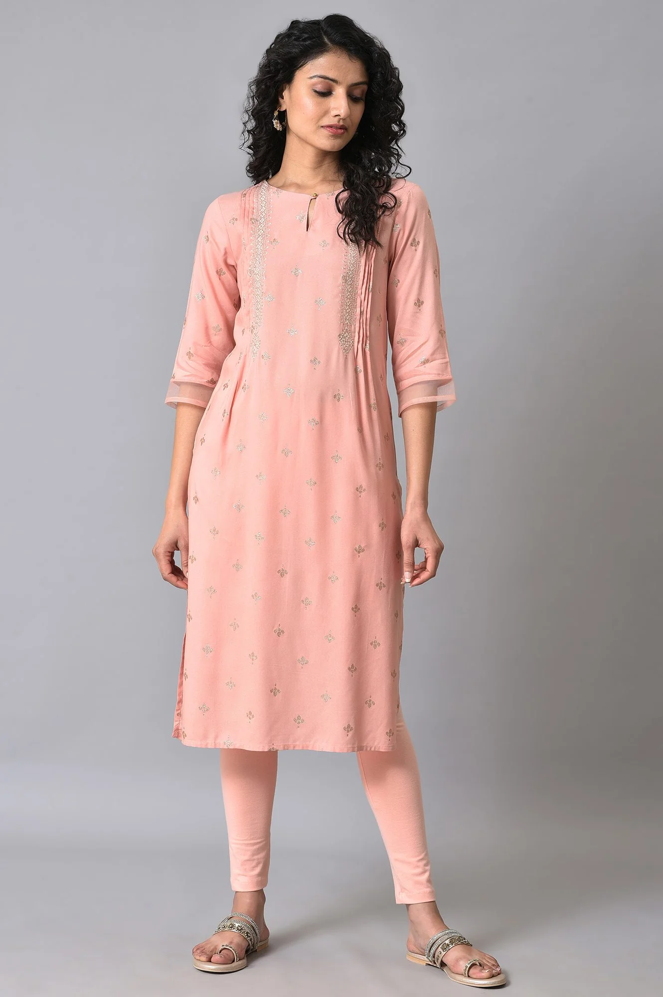 Peach Cotto Jersey Tights - Image 5