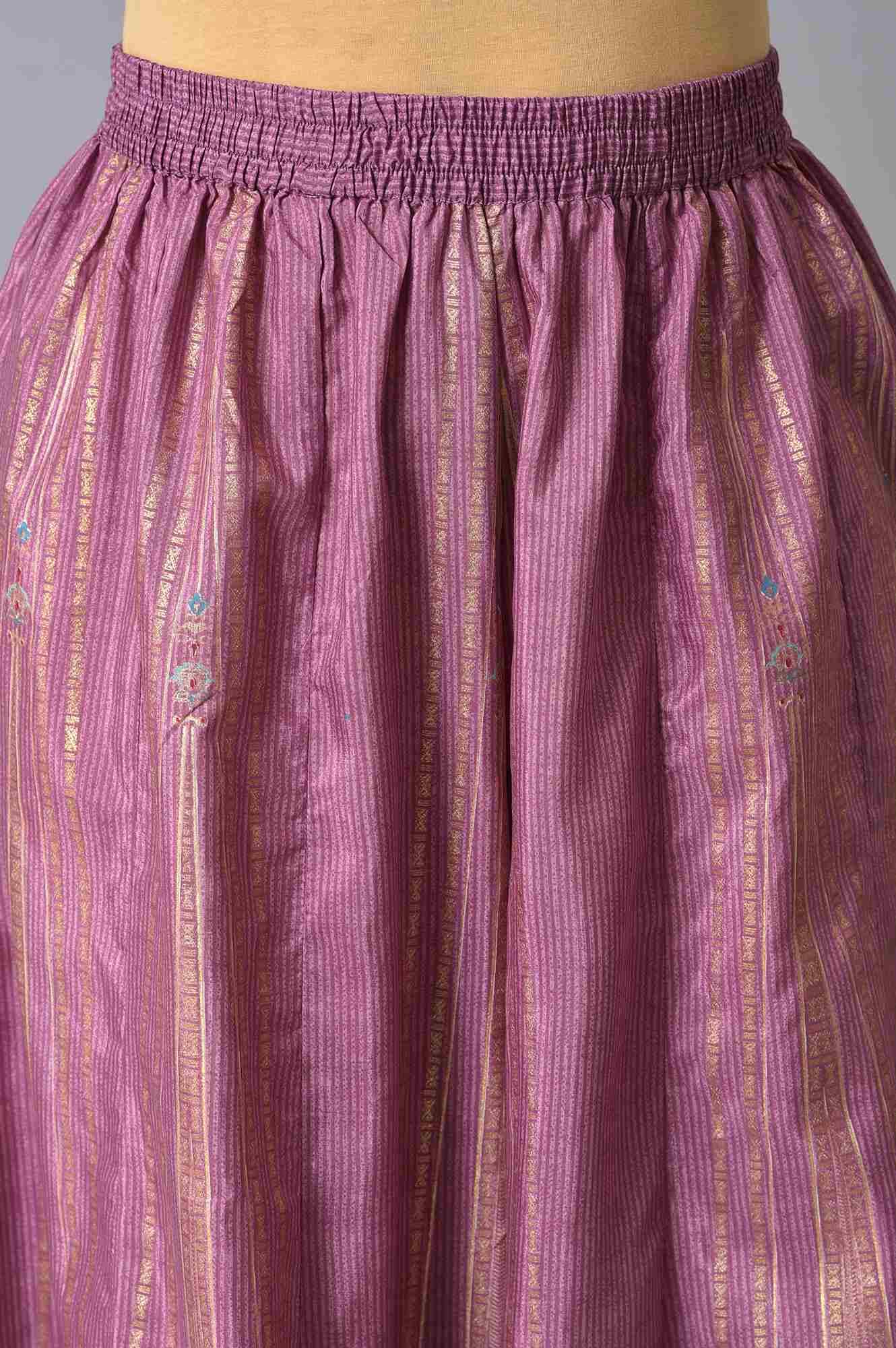 Peach Embroidered kurta With Sharara Set - Image 6