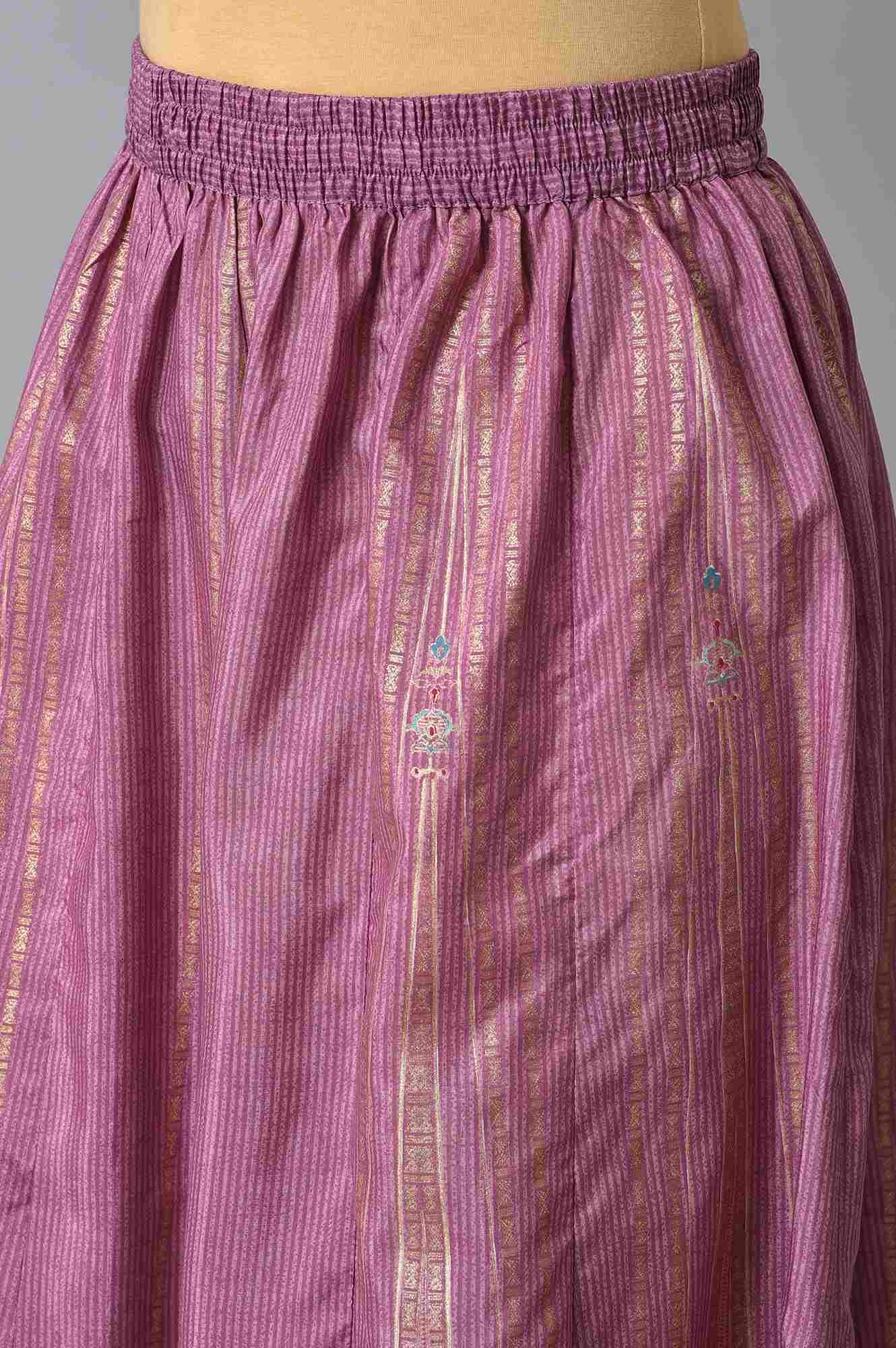 Peach Embroidered kurta With Sharara Set - Image 7