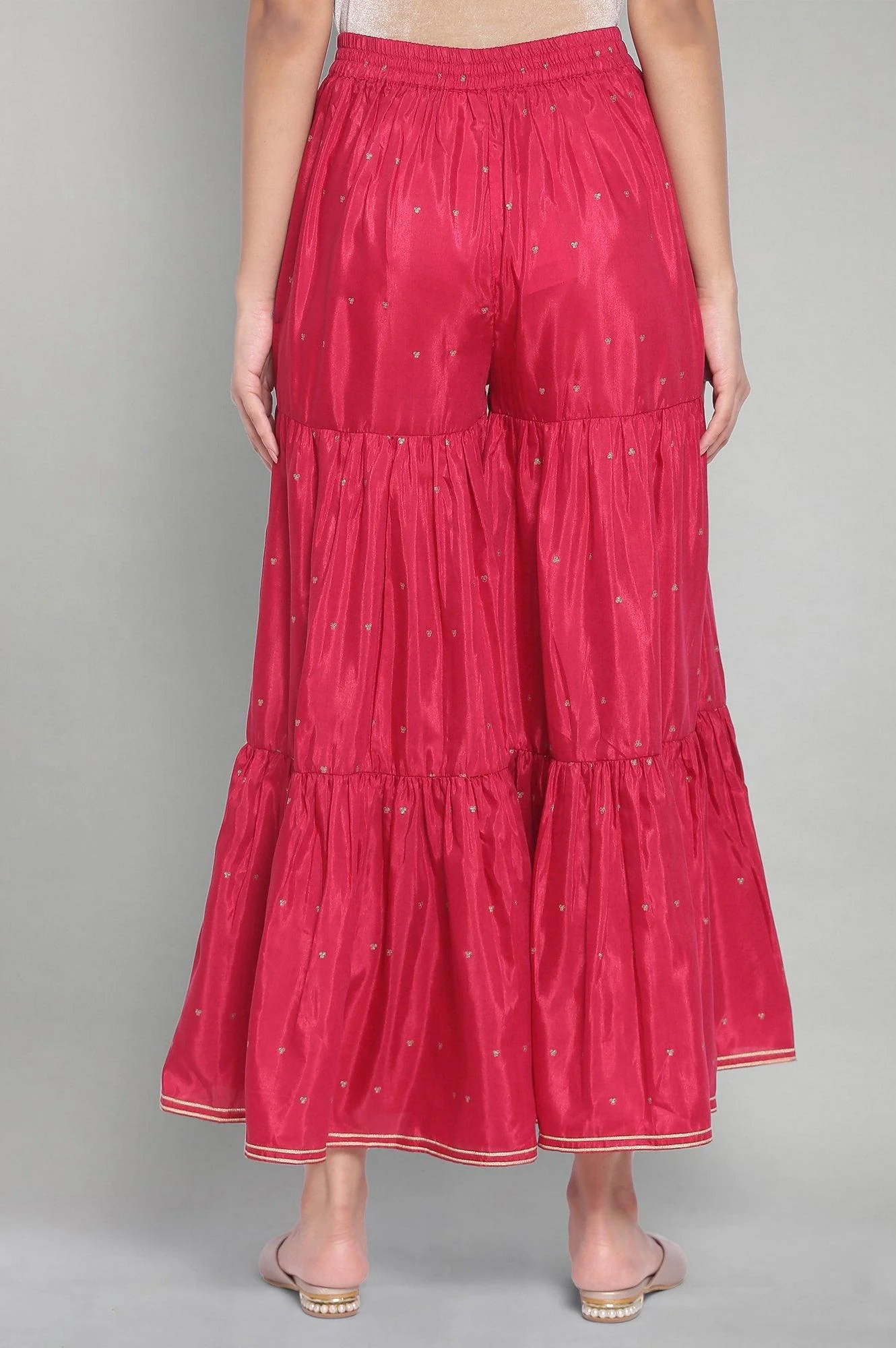 Persian Red Printed Sharara - Image 2