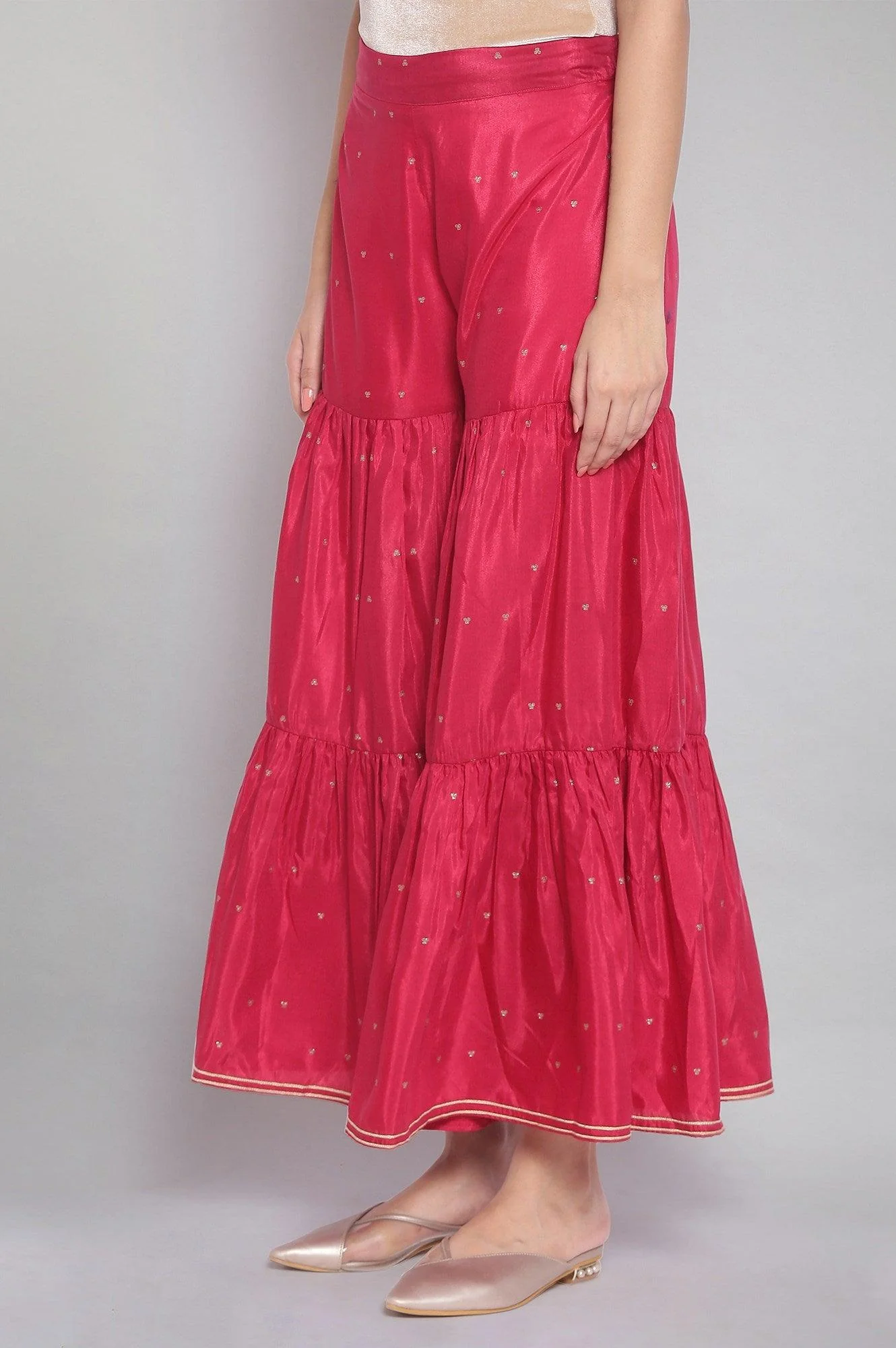 Persian Red Printed Sharara - Image 3