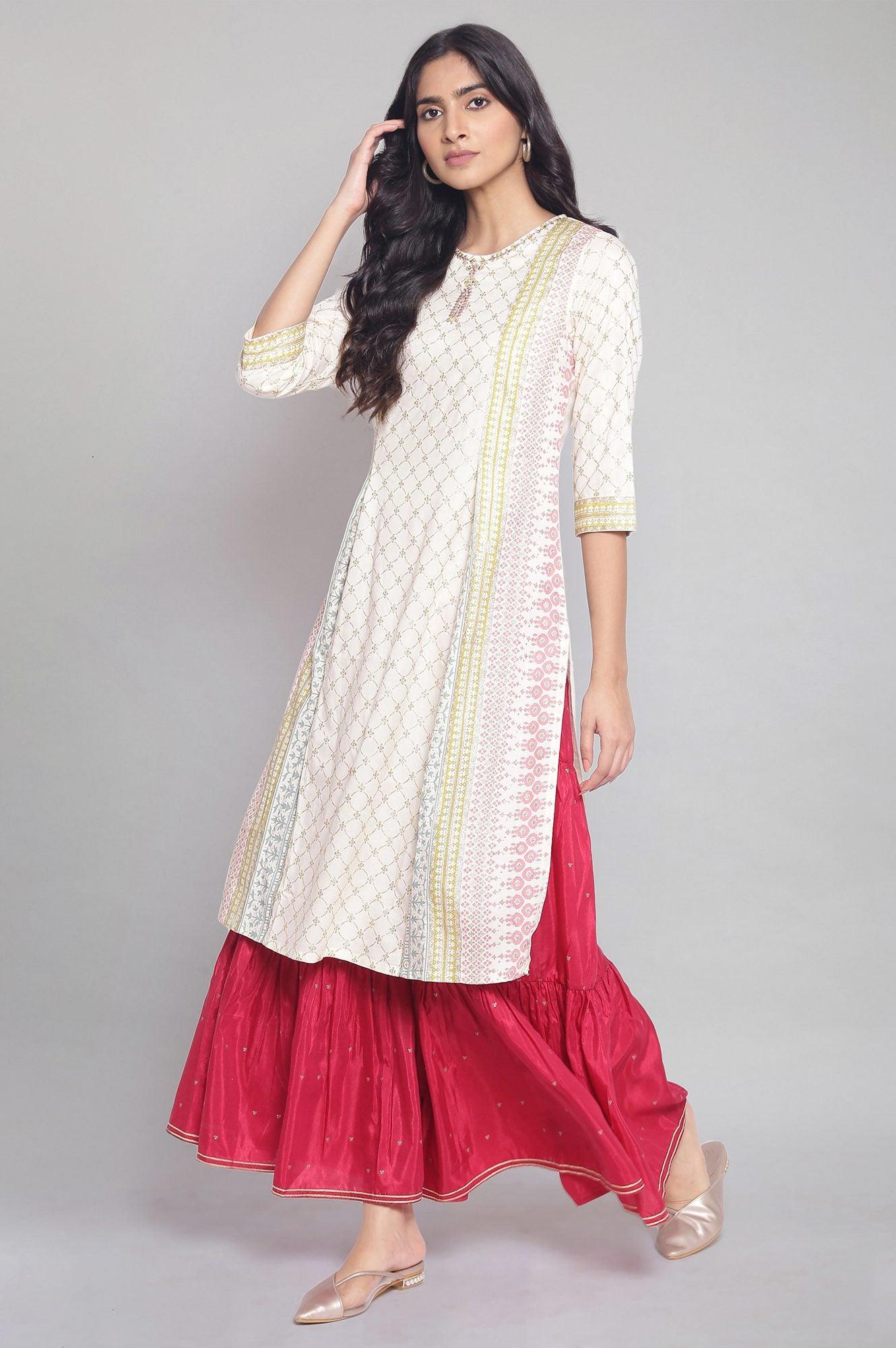Persian Red Printed Sharara - Image 5