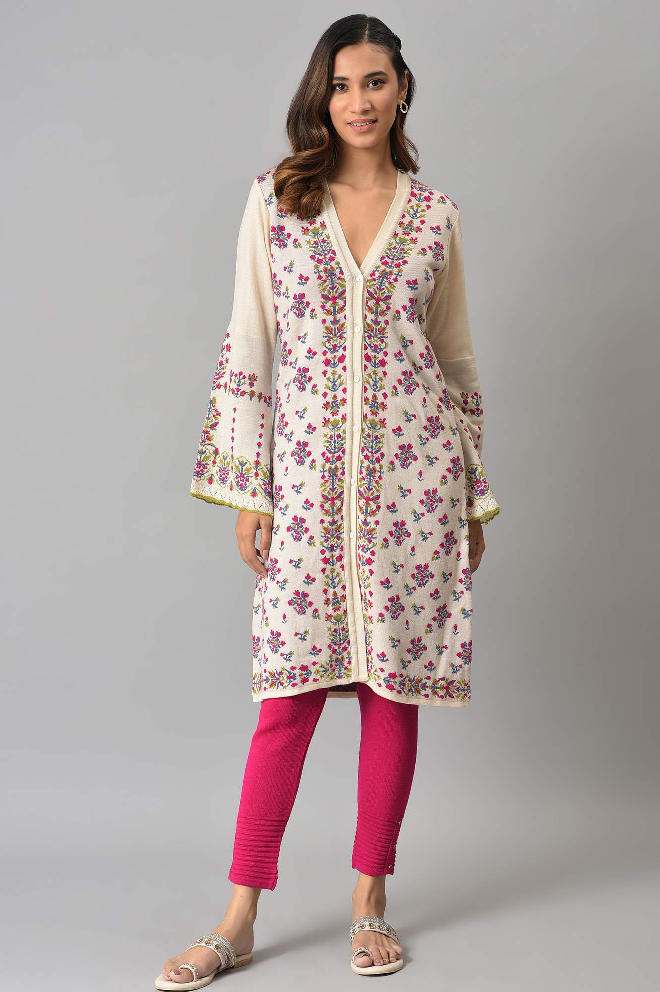 Pink Acrylic Winter Leggings - Image 5