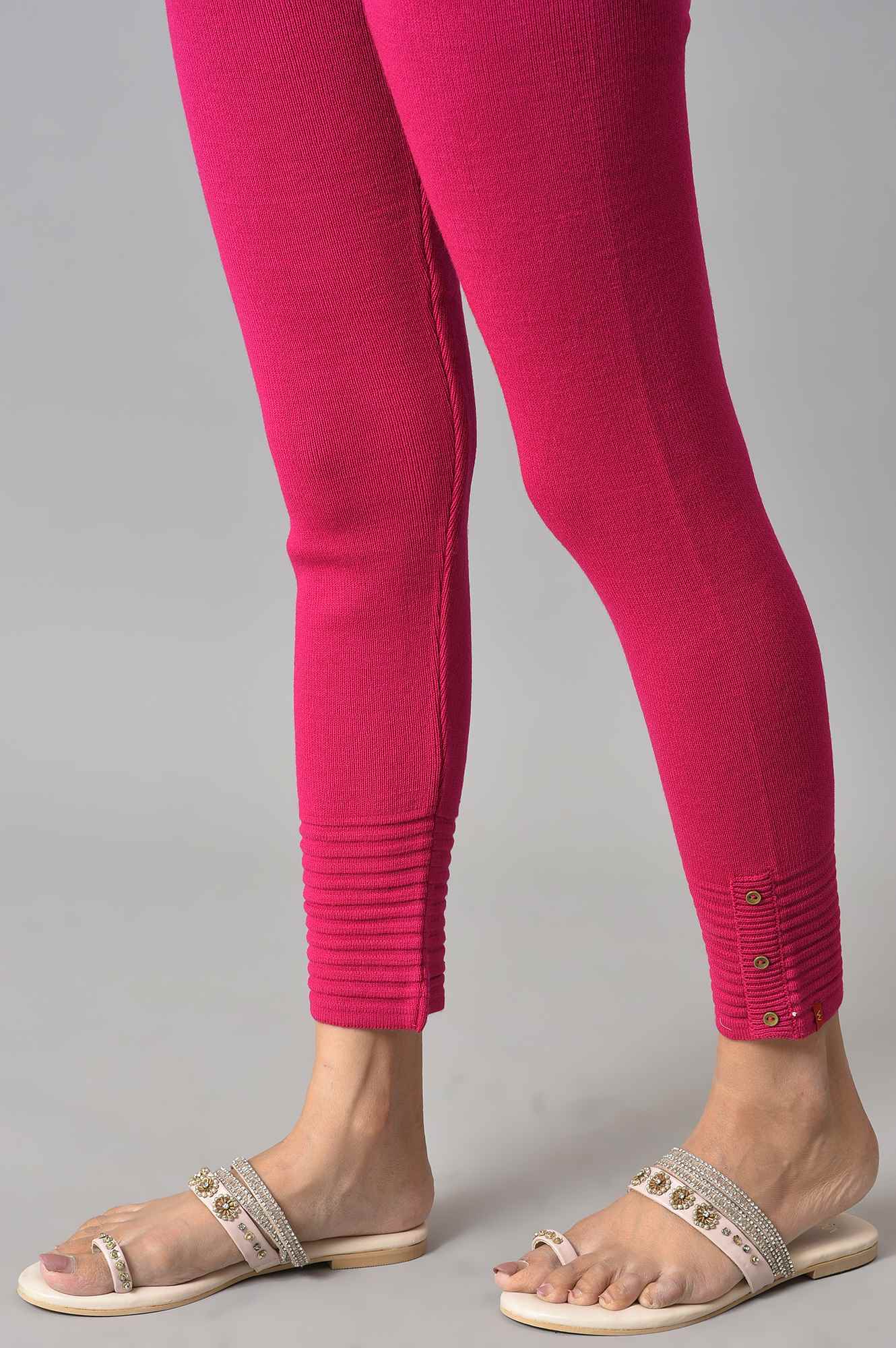 Pink Acrylic Winter Leggings - Image 8