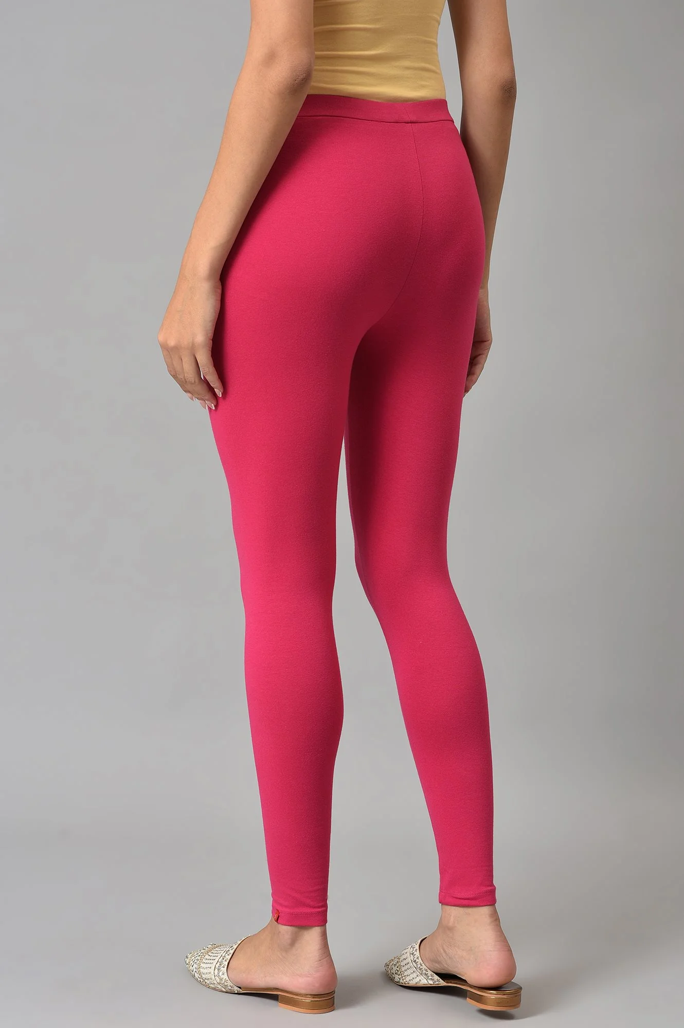 Pink Cotton Jersey Lycra Tights - Image 2