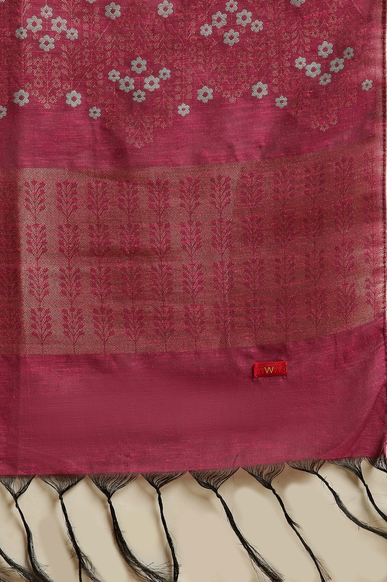Pink Embellished Kurta, Pants And Jacquard Dupatta Set - Image 10