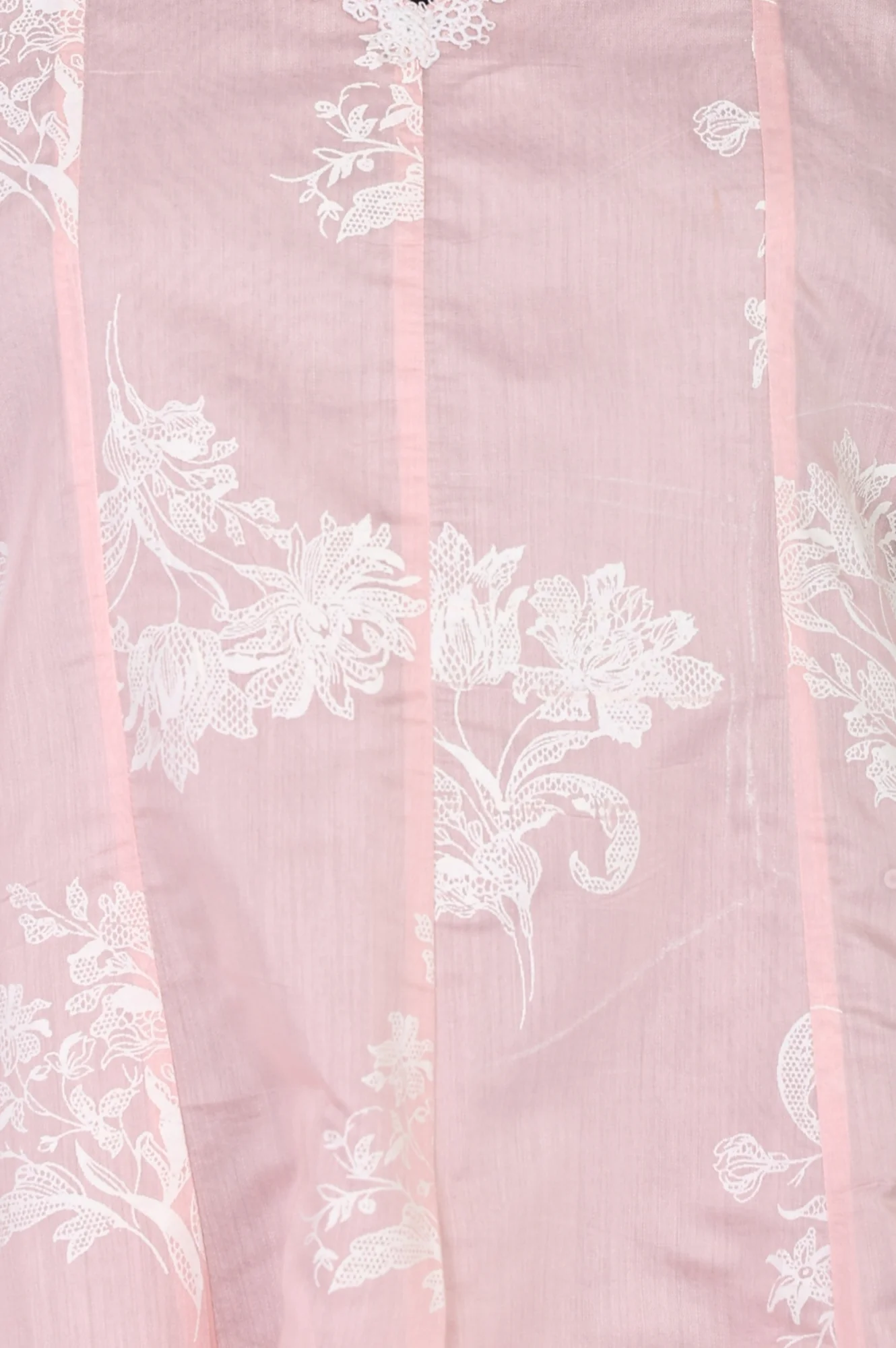 Pink Embroidered Floral Printed Chanderi Straight Kurta with Straight Pants Set - Image 2
