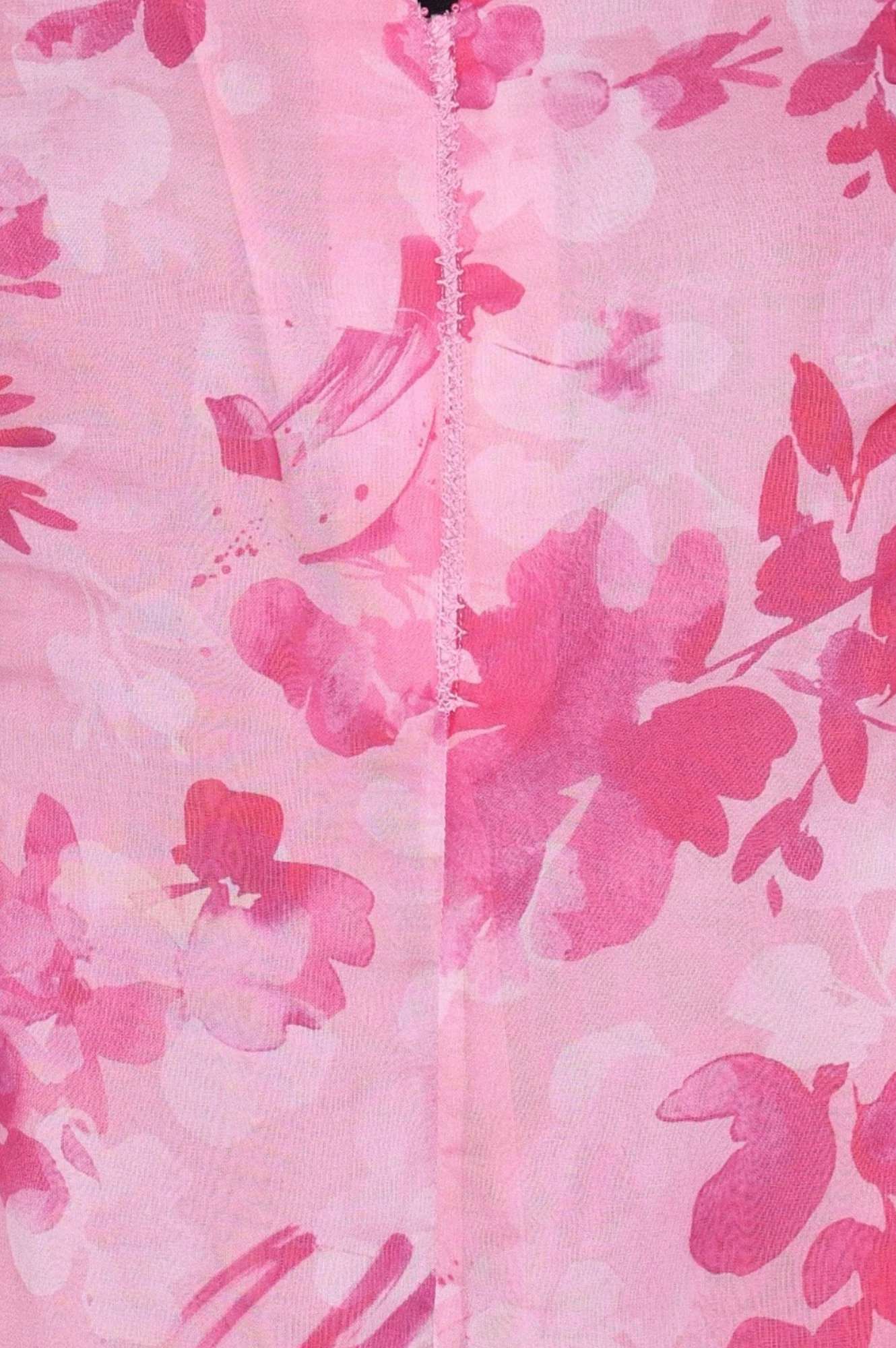 Pink Floral Printed Organza Straight Kurta with Pants and Dupatta Set - Image 2