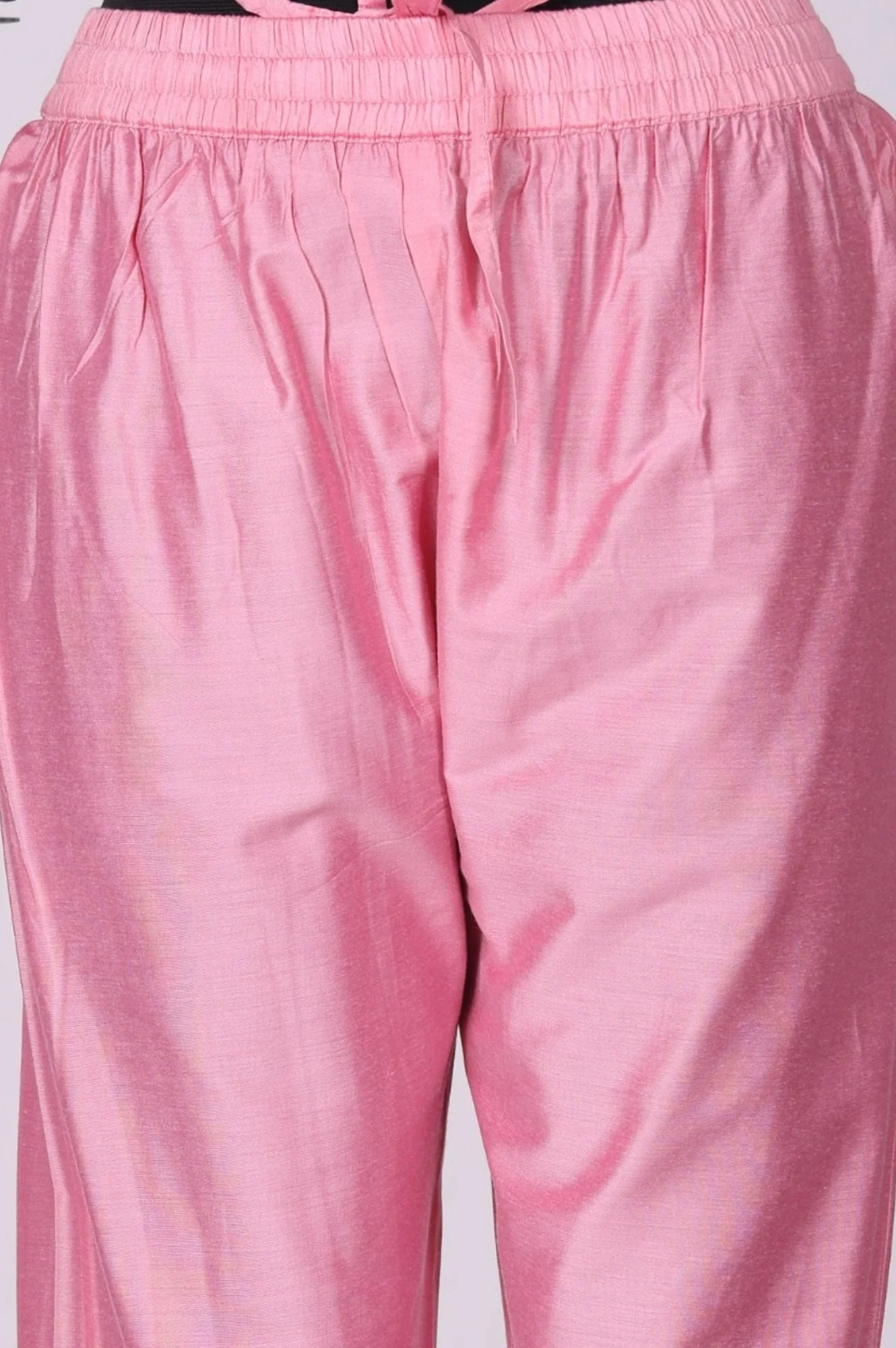 Pink Floral Printed Organza Straight Kurta with Pants and Dupatta Set - Image 7