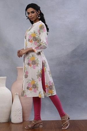 Pink Knitted Solid Tights - Image 5