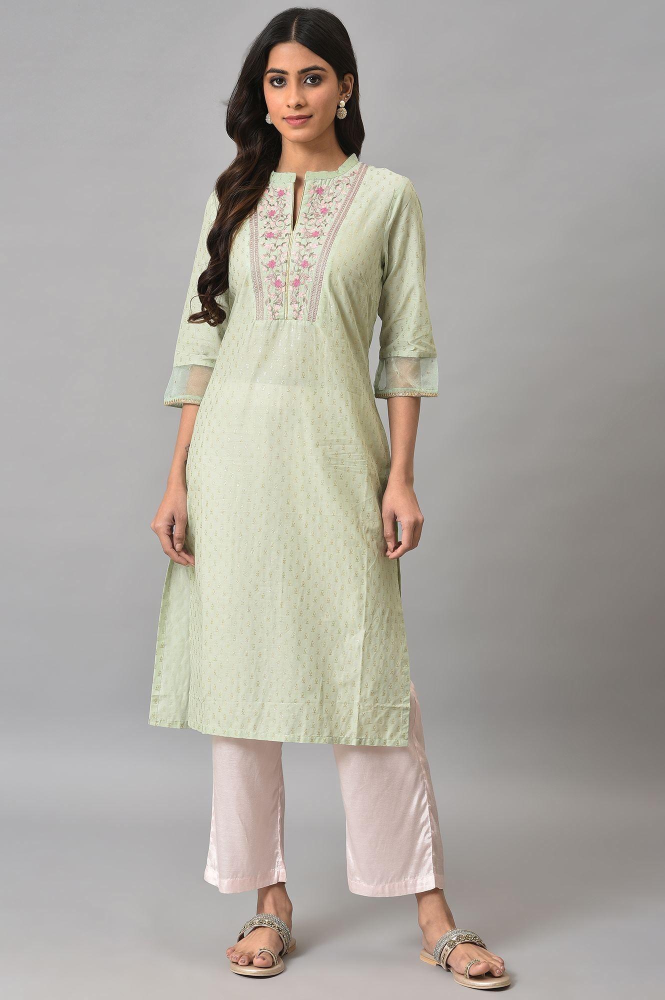 Pink Solid Slim Pants In Straight Silhouette - Image 5