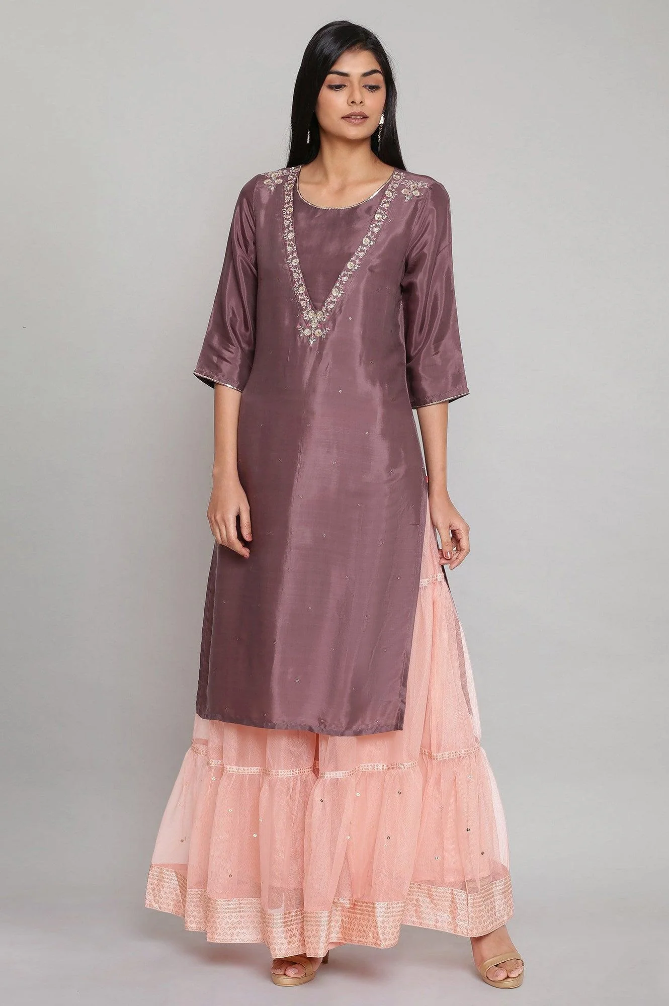 Pink Tiered Sharara - Image 5