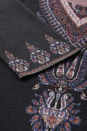 Plus Size Black Jacquard Winter kurta - Image 8