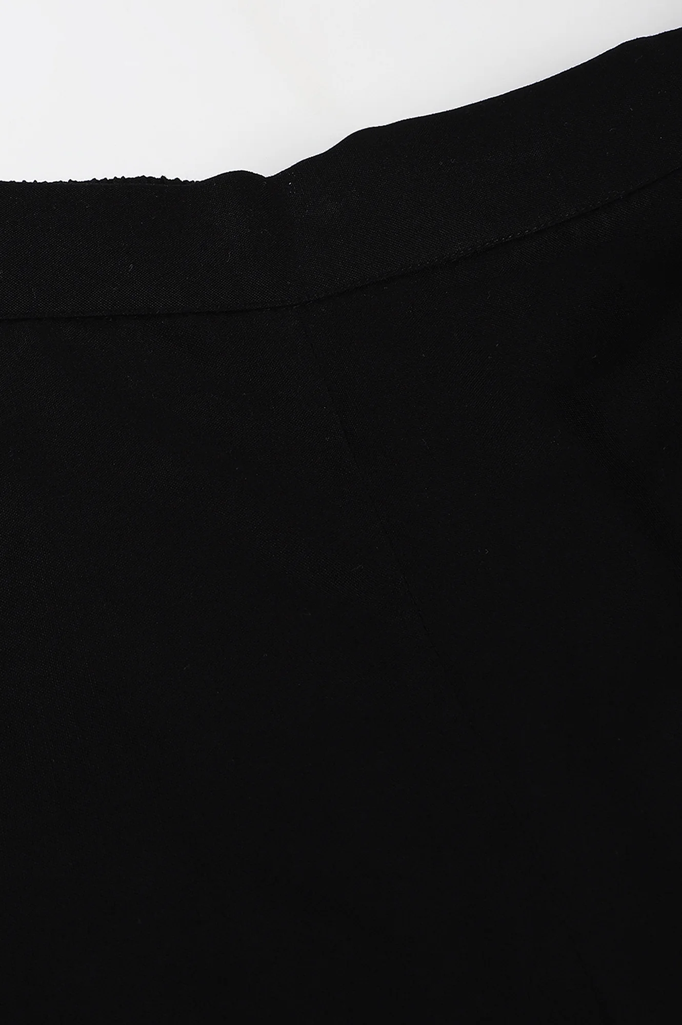 Plus Size Black Rayon Straight Parallel Pants - Image 7