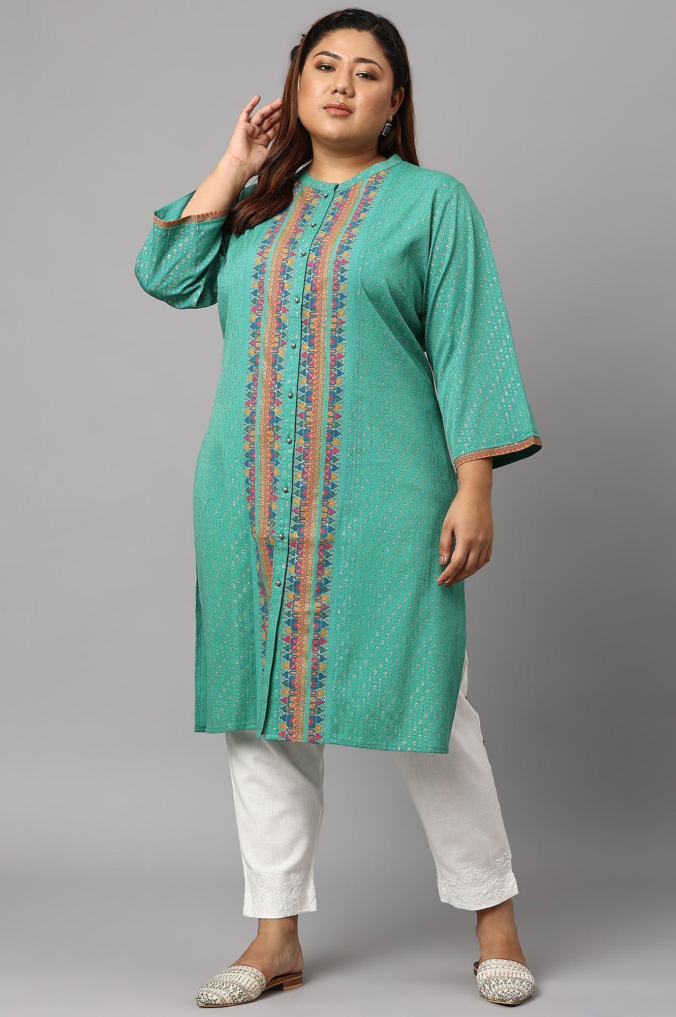 Plus Size Ecru Cotton Blend Slim Pants - Image 6
