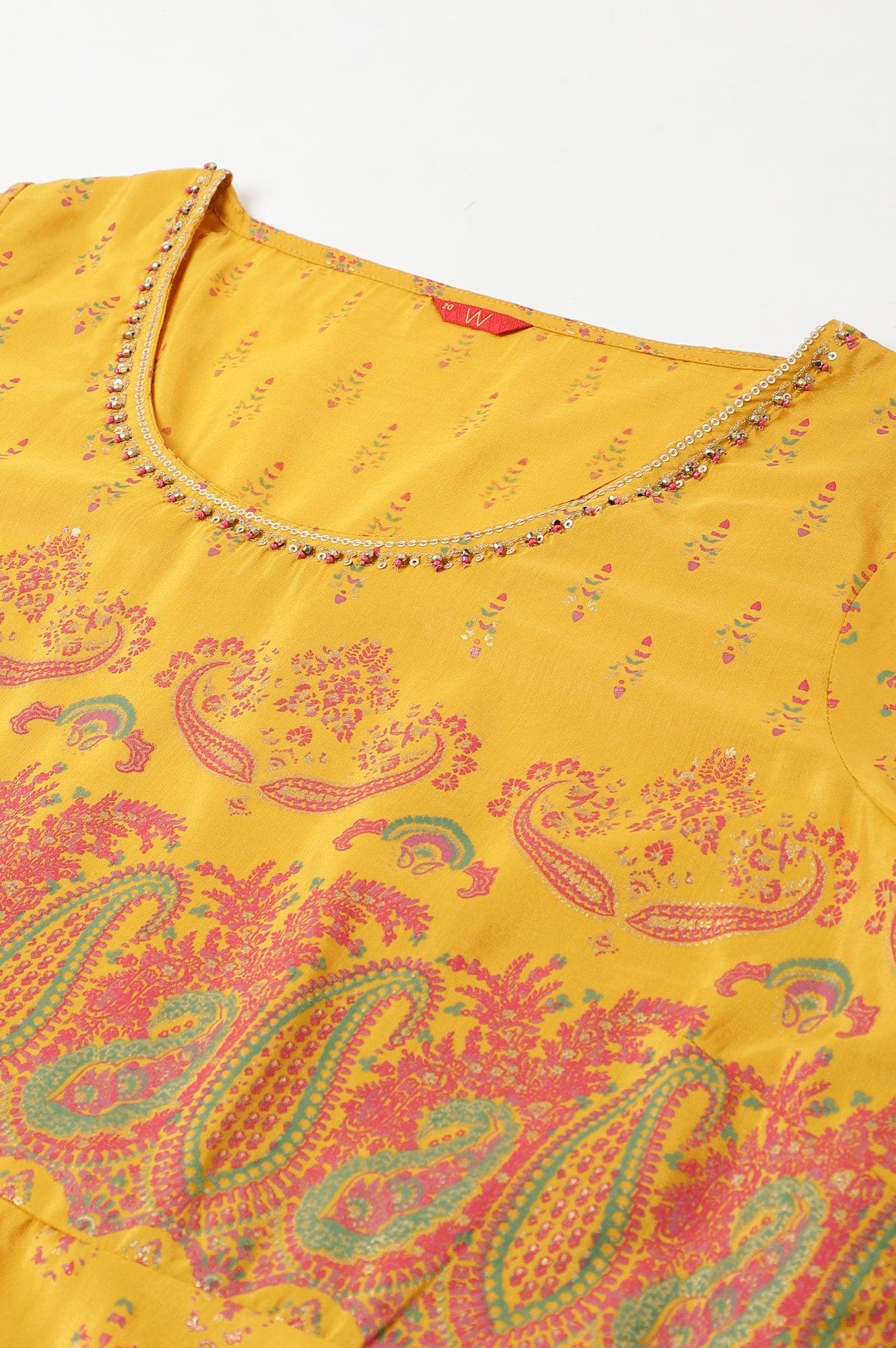 Plus Size Murtard Indie Dress With Embellished Neckline - Image 7