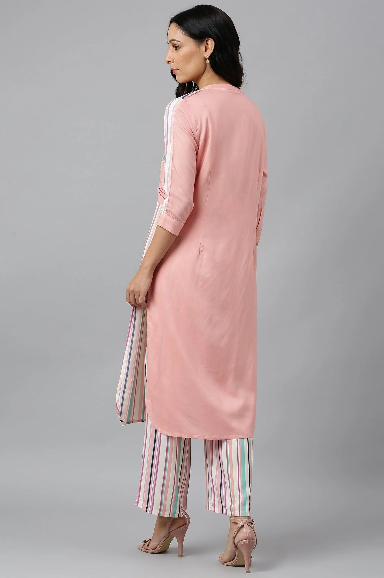 Preach Multicoloured Stripe Printed kurta - Image 4