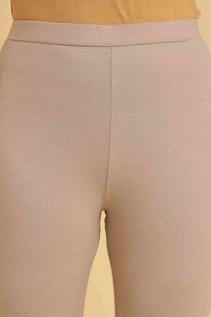 Biege Cotton Jersey Tights - Image 6