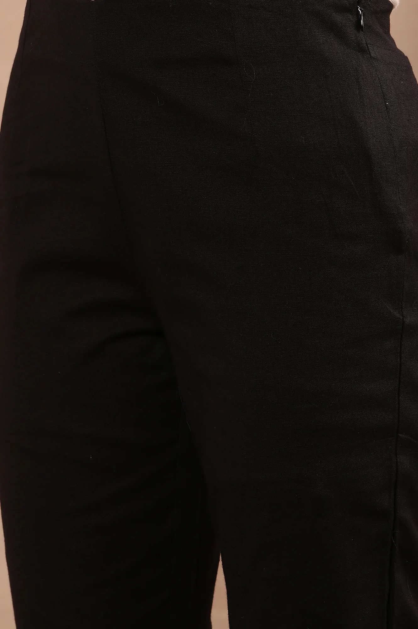 Black A-Line Kurta, Pants And Dupatta Set - Image 9