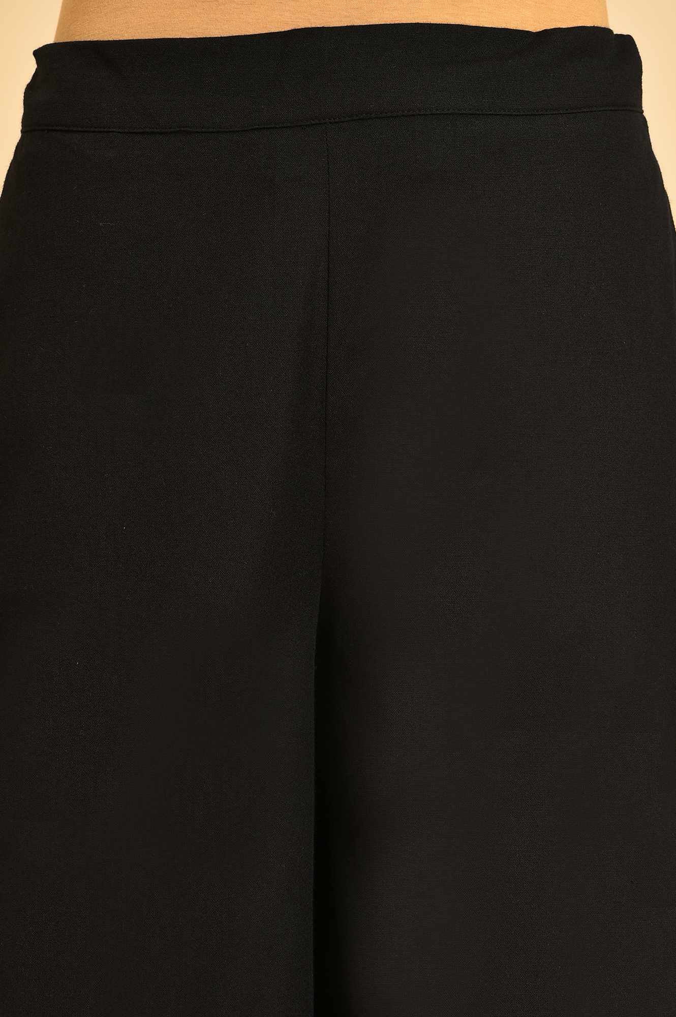 Black Glitter Printer Pants - Image 6