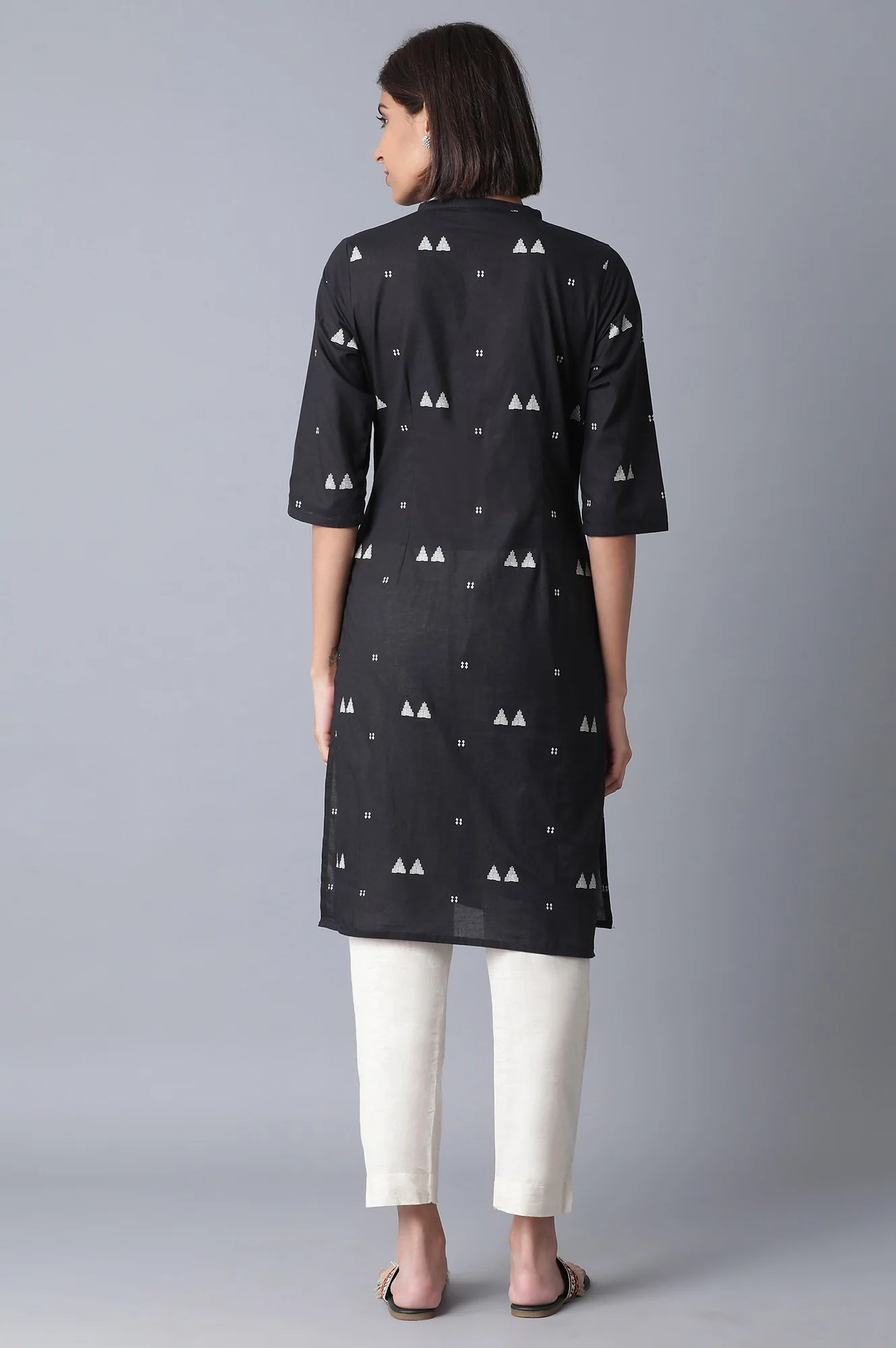 Black Printed kurta - Image 2