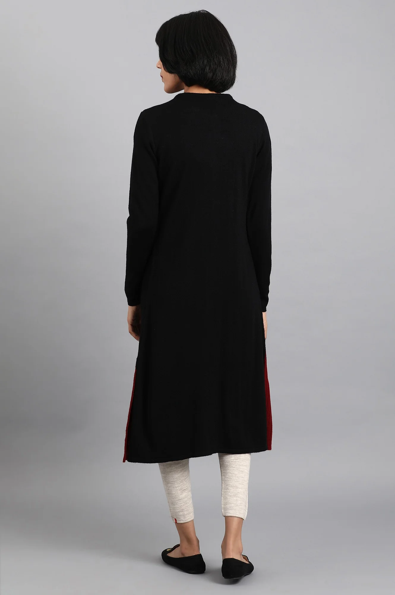 Black Ribbed Cardigan - Image 5