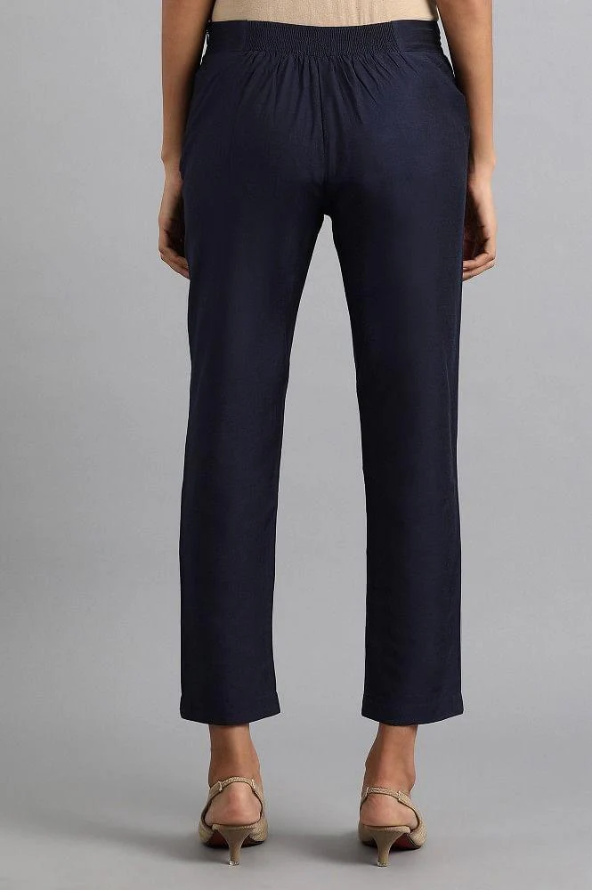 Blue Ankle Length Trousers - Image 5