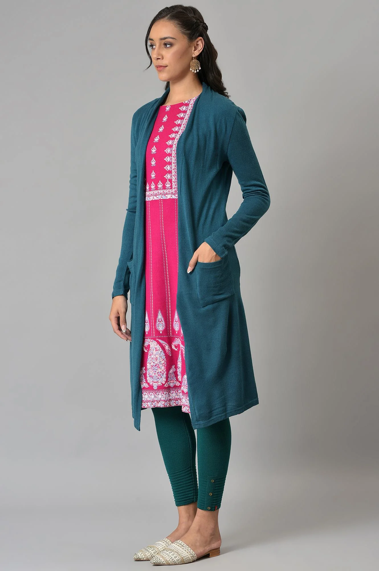 Blue Basic Cardigan - Image 3