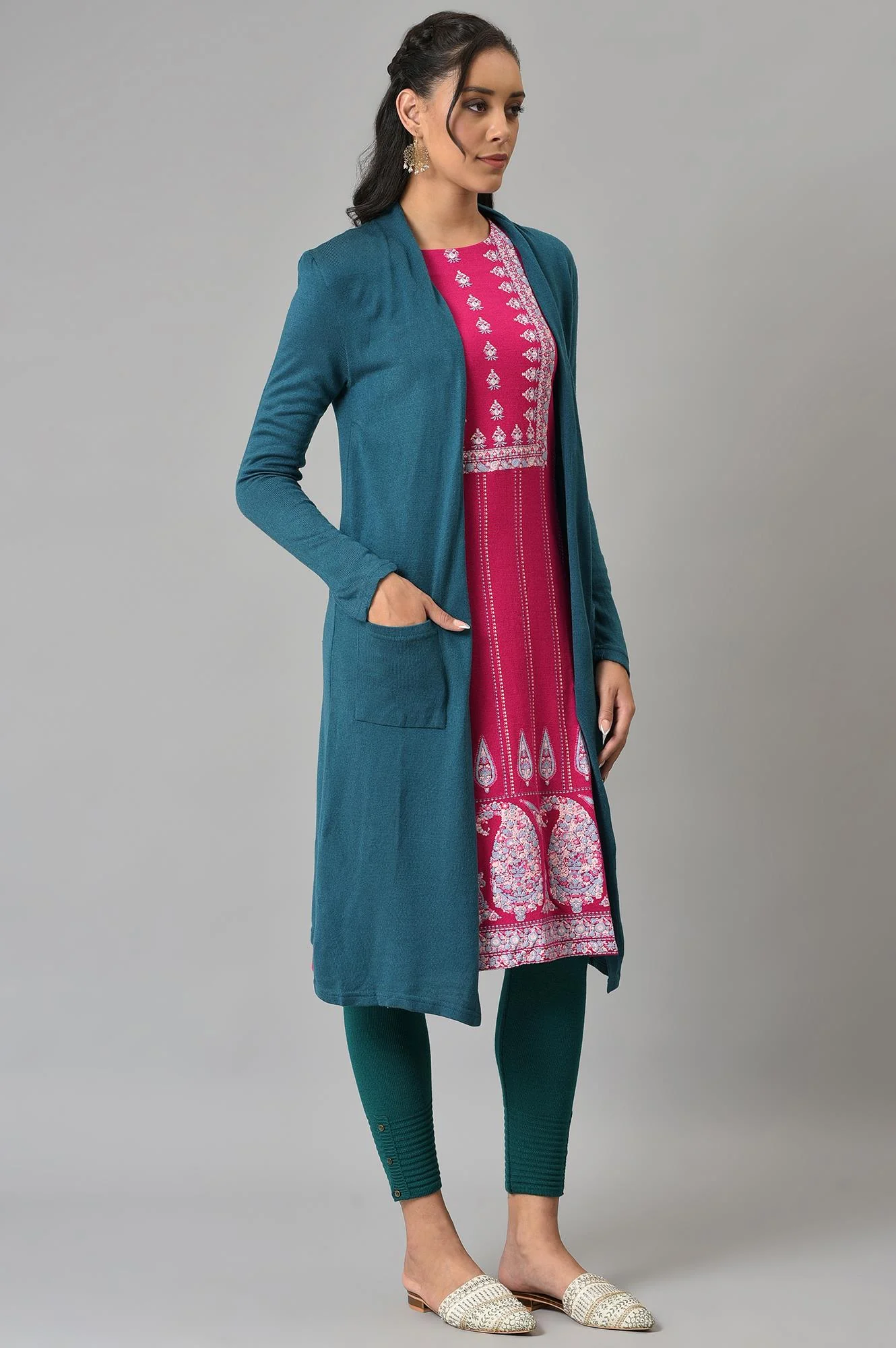 Blue Basic Cardigan - Image 4