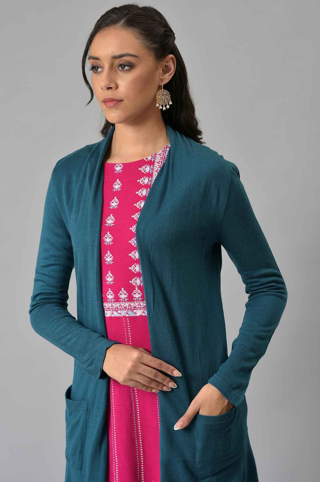 Blue Basic Cardigan - Image 6