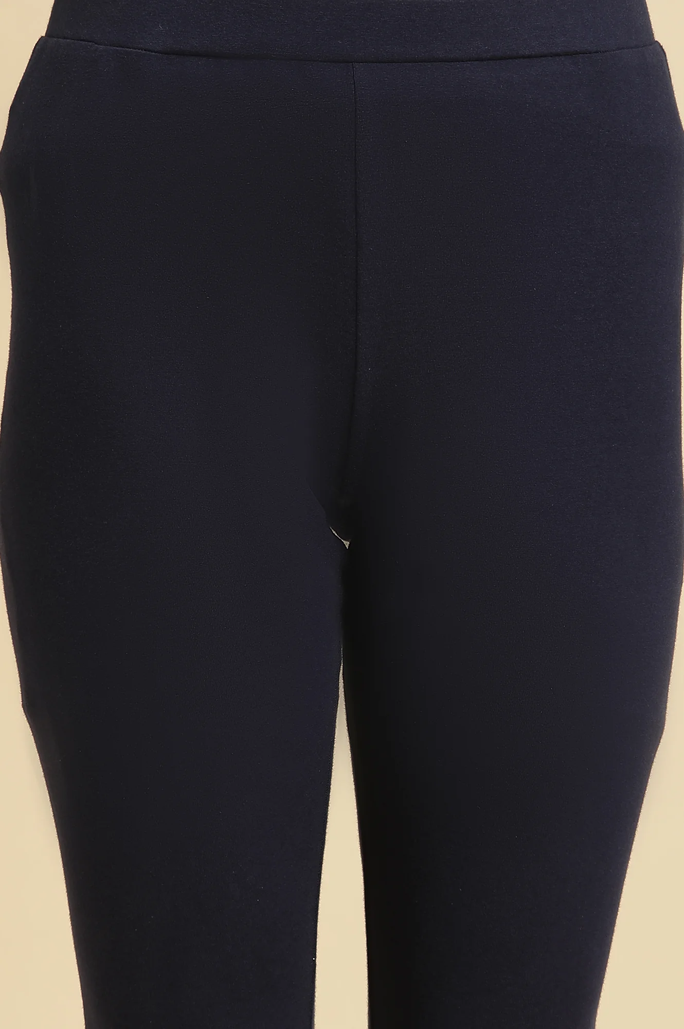 Blue Cotton Jersey Lycra Tights - Image 6