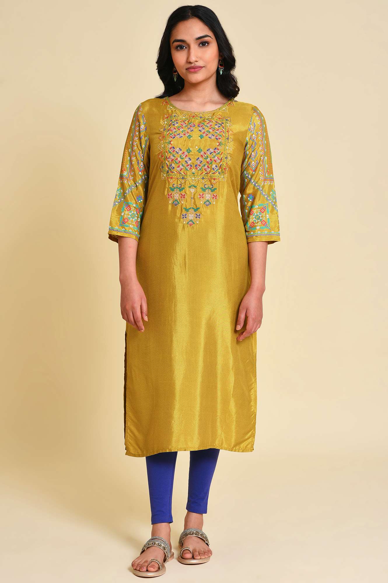 Blue Cotton Jersey Tights - Image 5