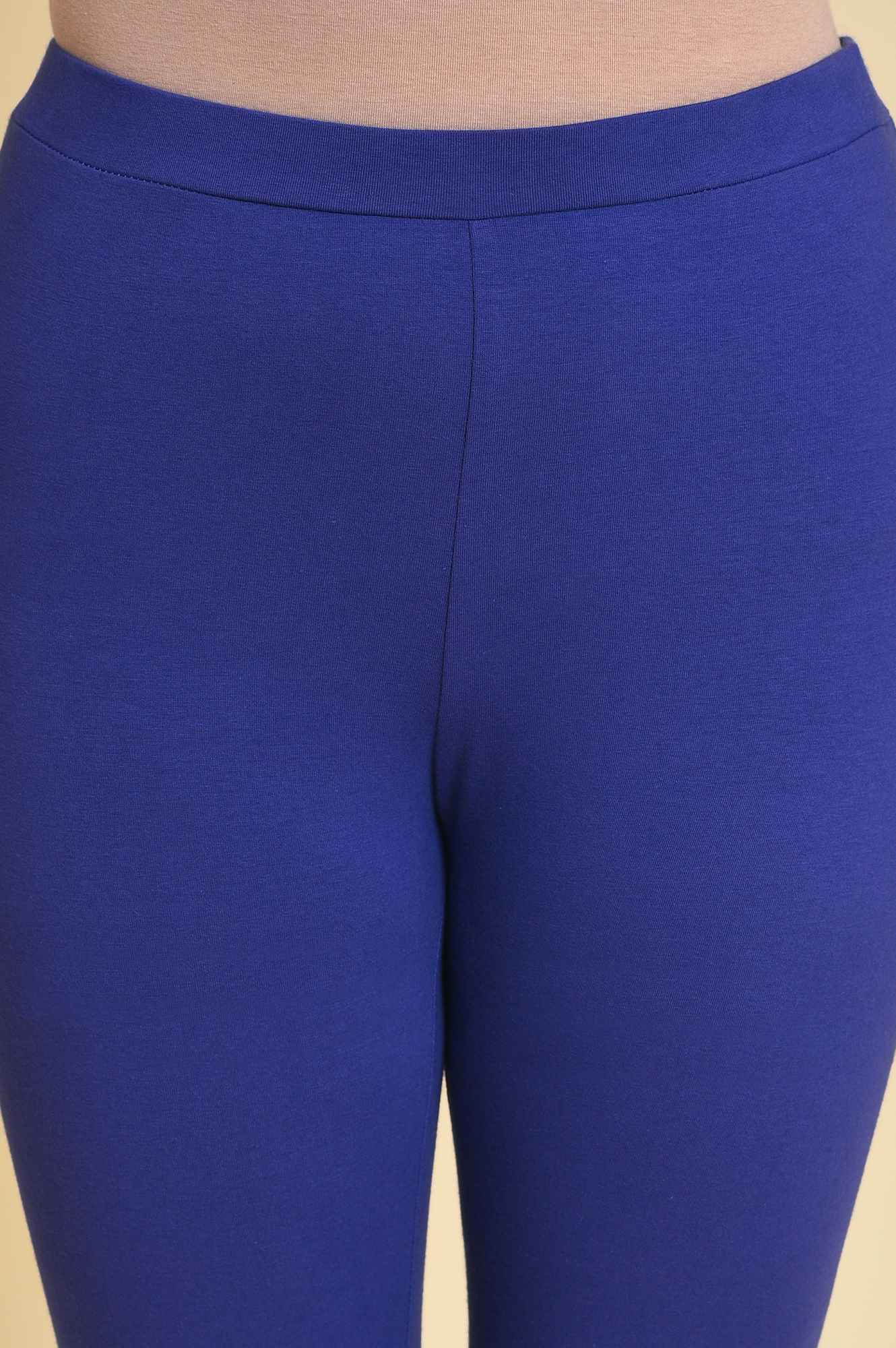 Blue Cotton Jersey Tights - Image 6