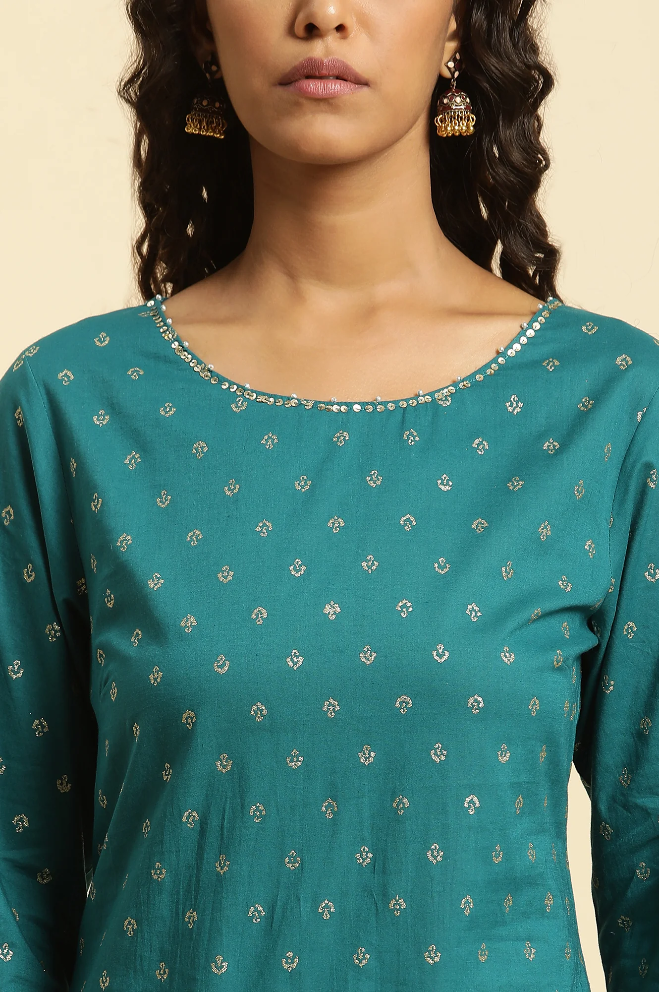 Blue Embroidered Festive Kurta - Image 6