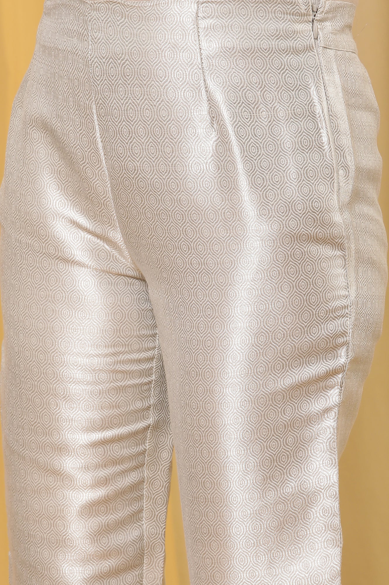 Blue Flared Embroidered Kurta, Slim Pants And Dupatta Set - Image 9