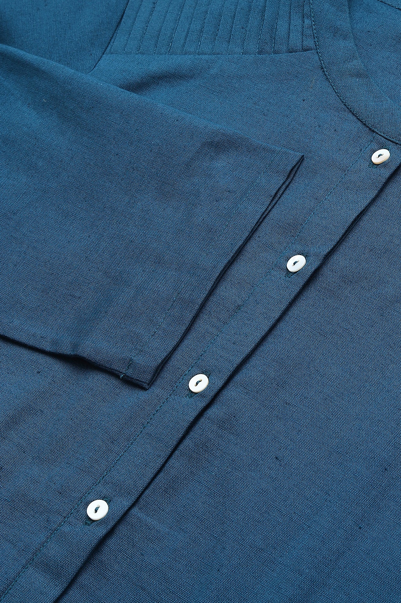 Blue Half Placket Shirt kurta - Image 7