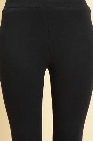 Blue Knitted Solid Tights - Image 6