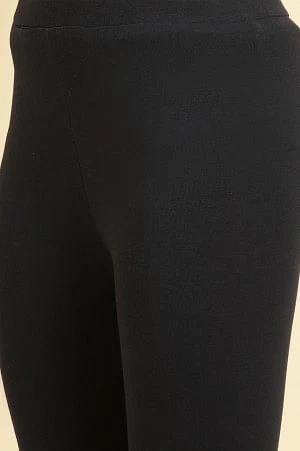 Blue Knitted Solid Tights - Image 7
