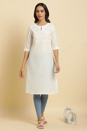 Blue Knitted Solid Tights - Image 5