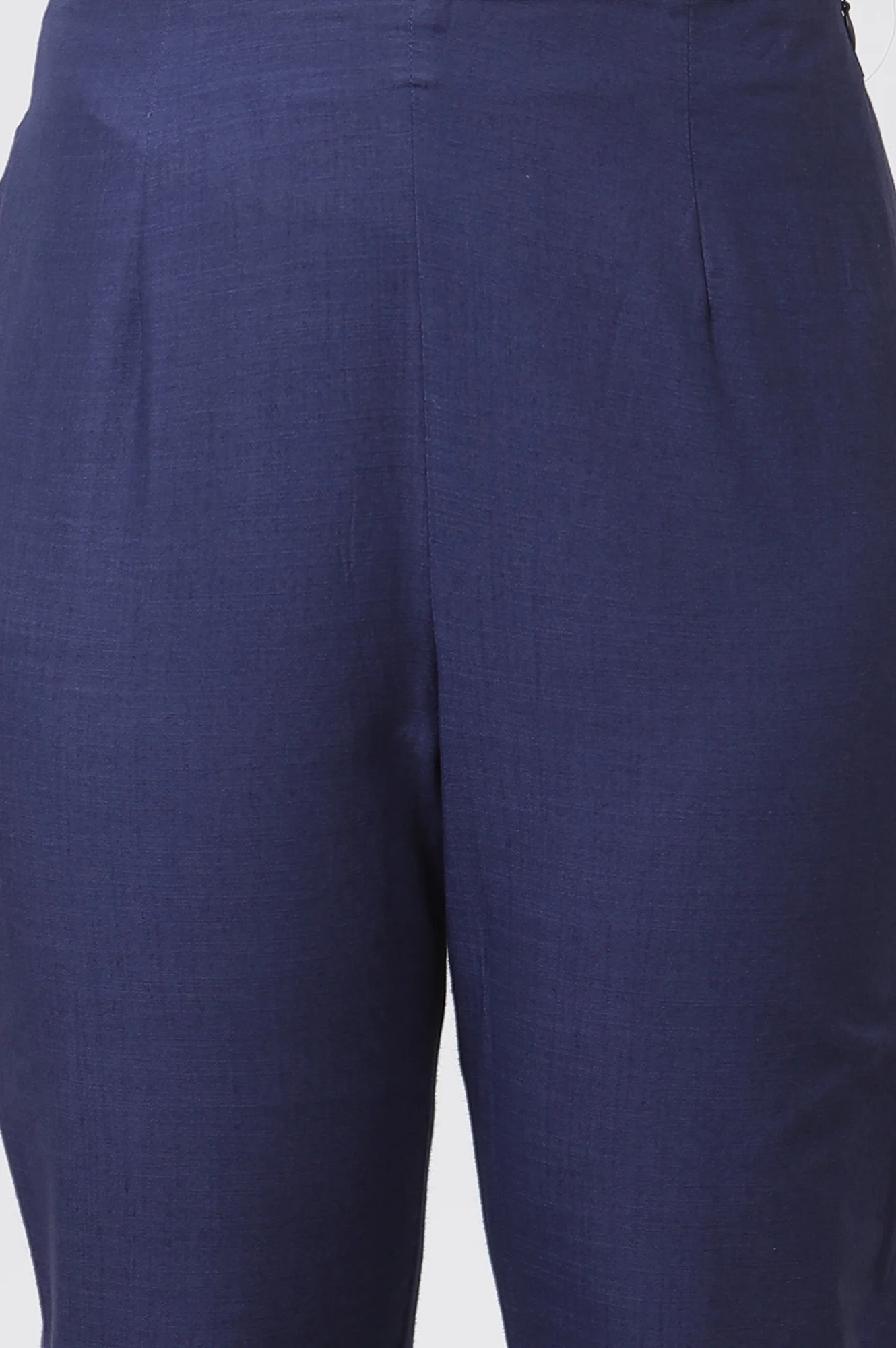 Blue Printed Cotton Kurta, Pants And Dupatta Set - Image 8